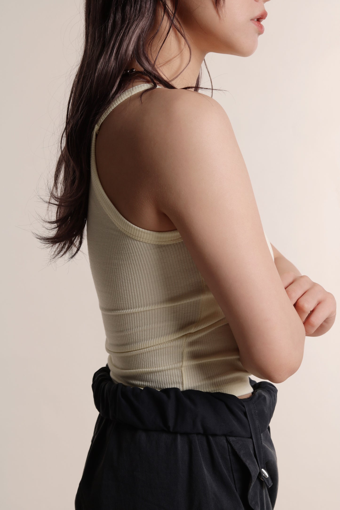 Ribbed Slim Bra Top (Yellow)