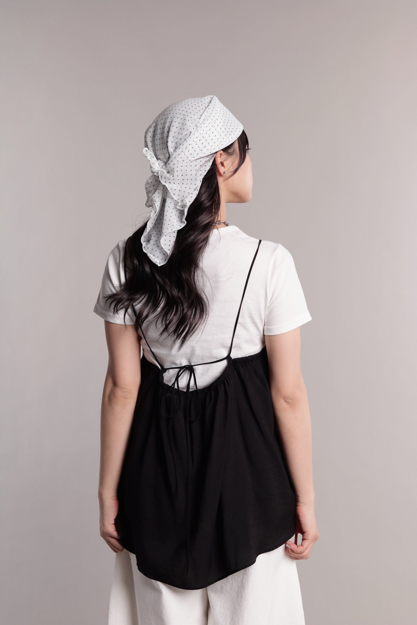 Polka Dot Scarf (White)