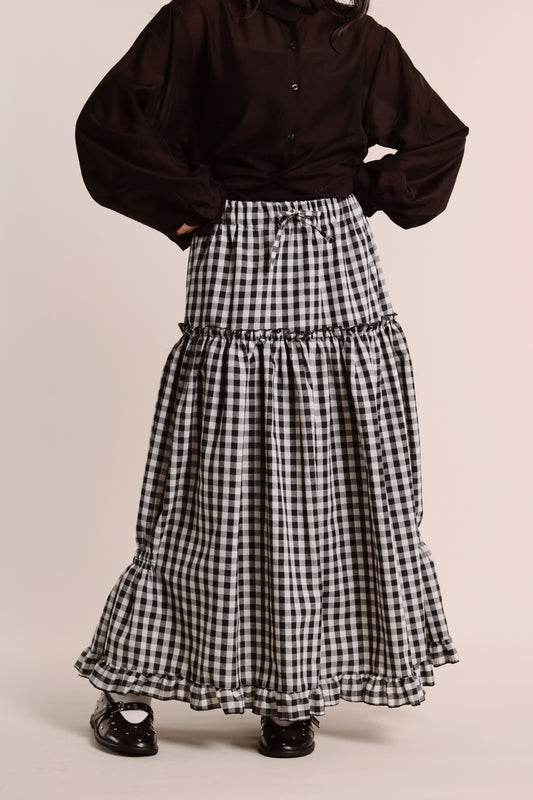 Gathered Skirt (Check)