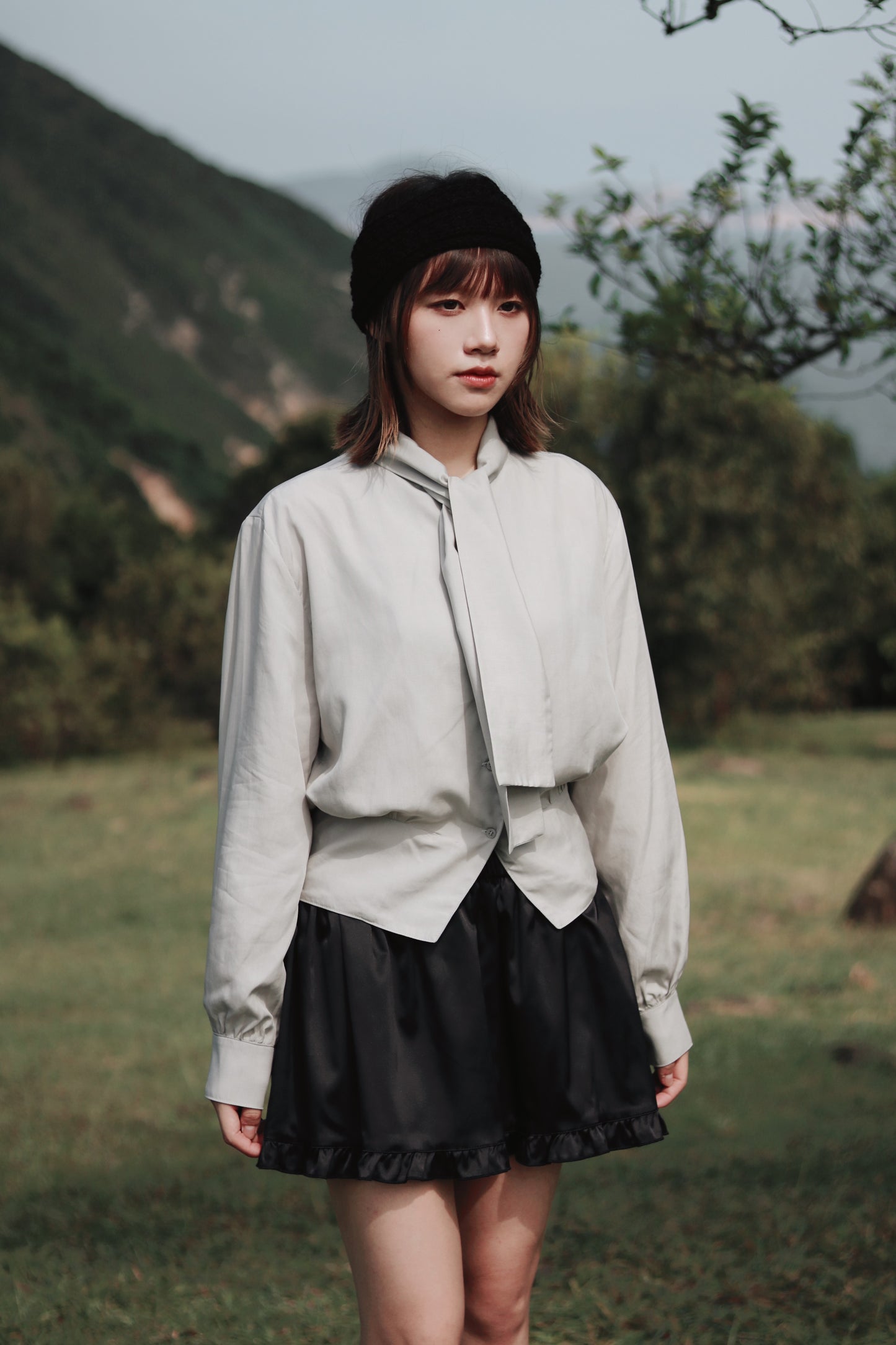 Ribbon Headband (Black/Brown/Grey/Ivory/Pink)