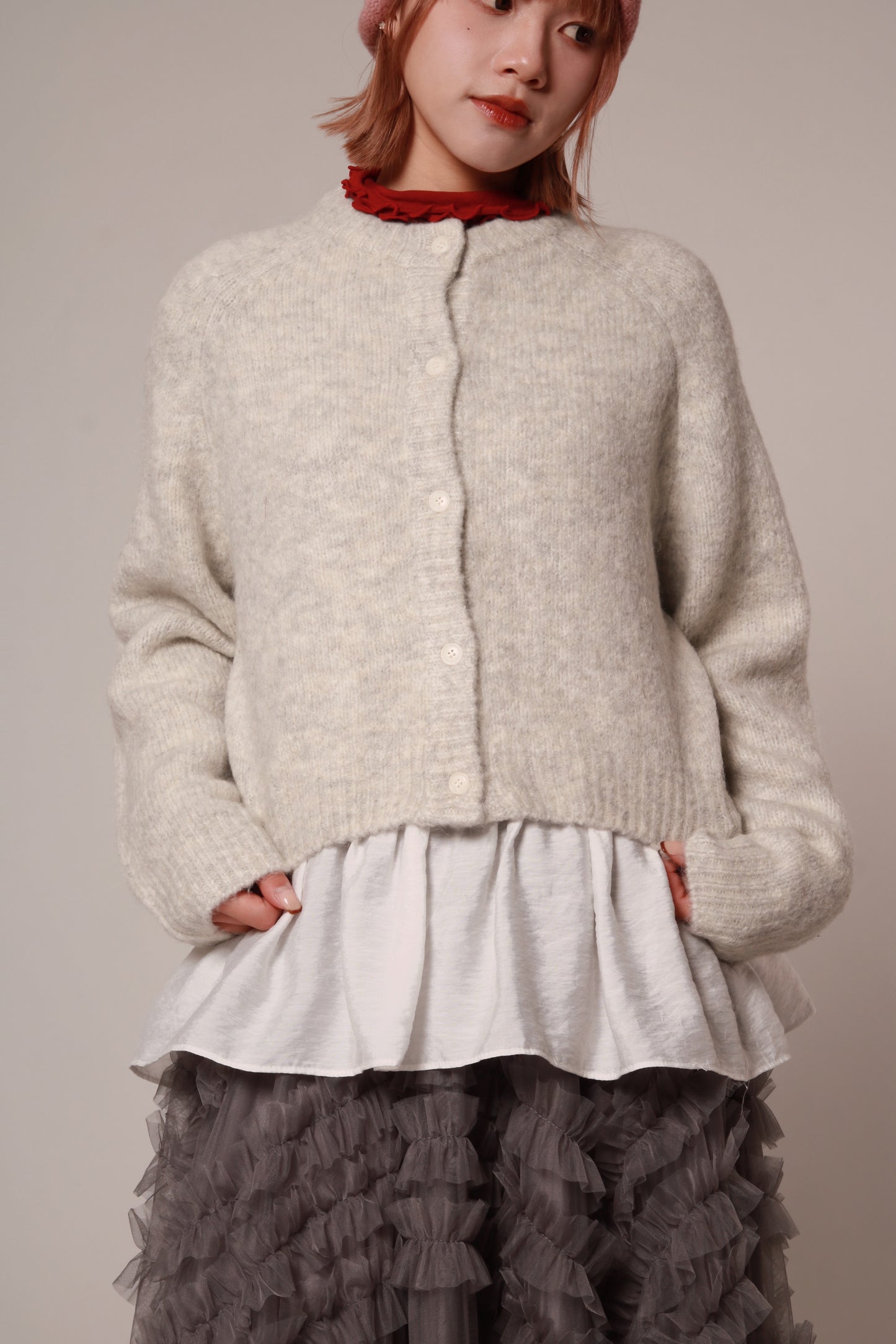 Grandma Cardigan (Light Grey)