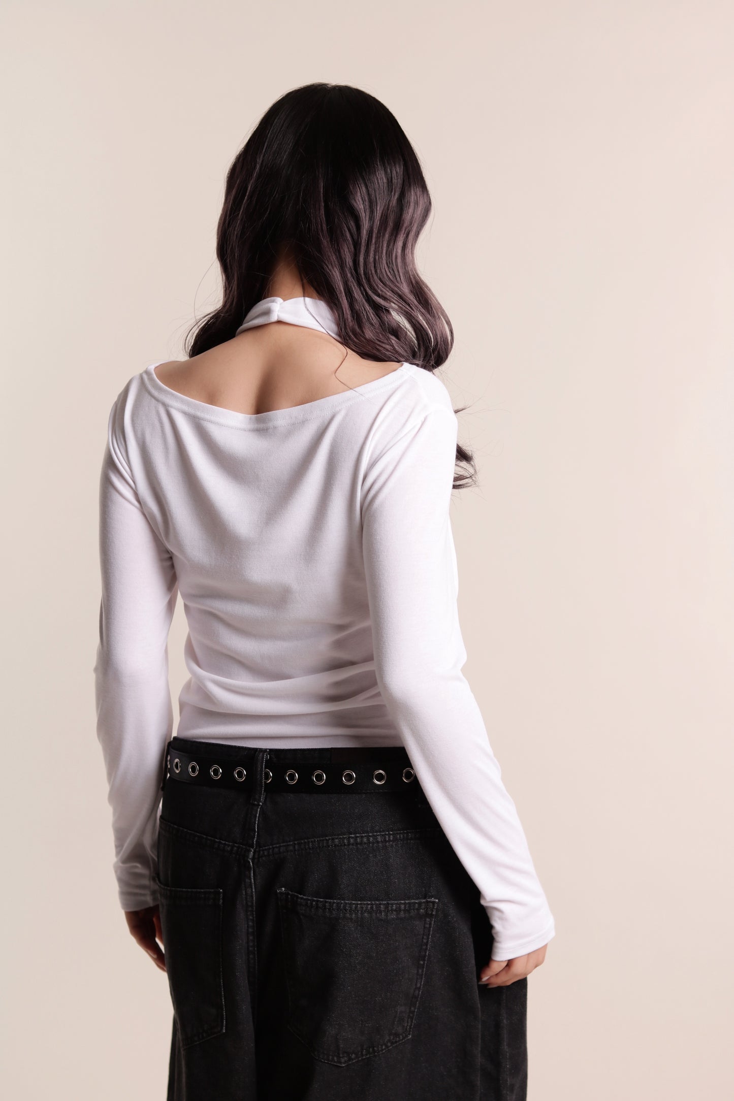 Grace Layered Drape Top (White)