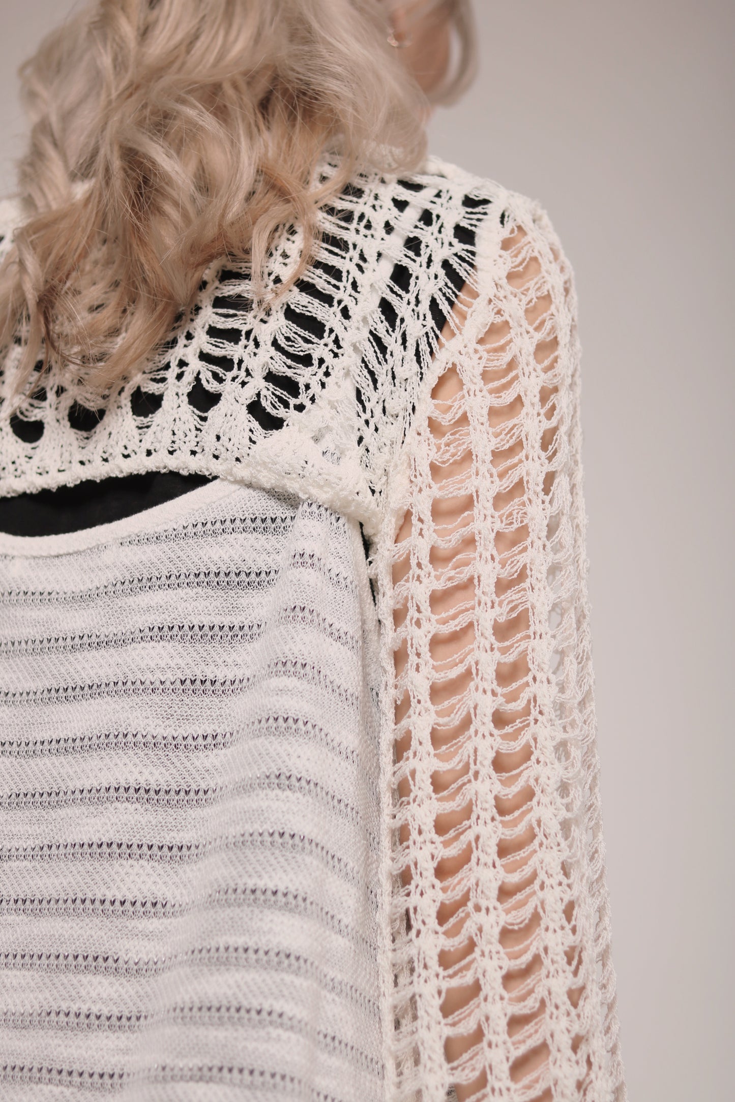 Net Crop Top (White)