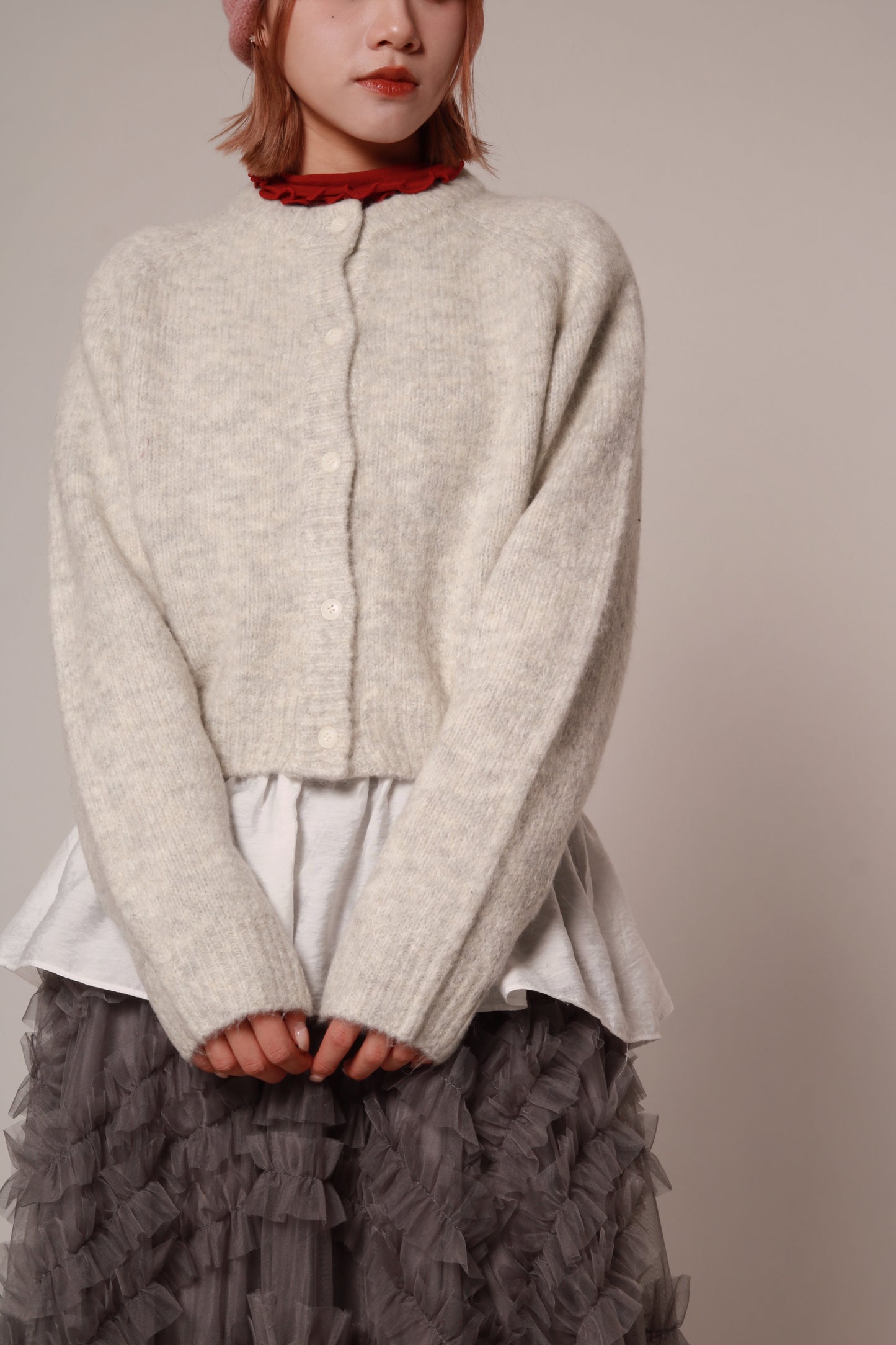 Grandma Cardigan (Light Grey)