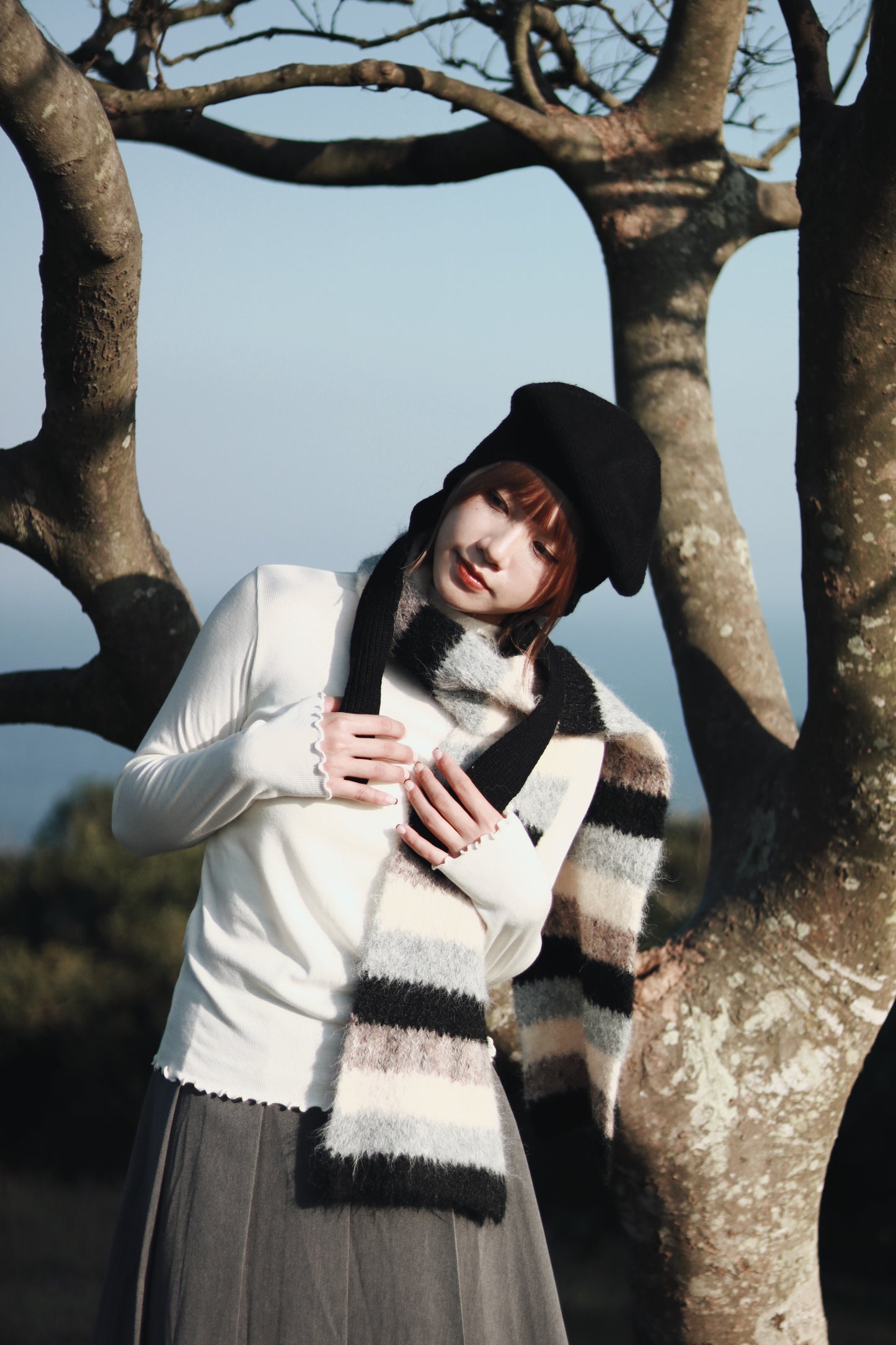 Rainbow Muffler (Black/Brown)