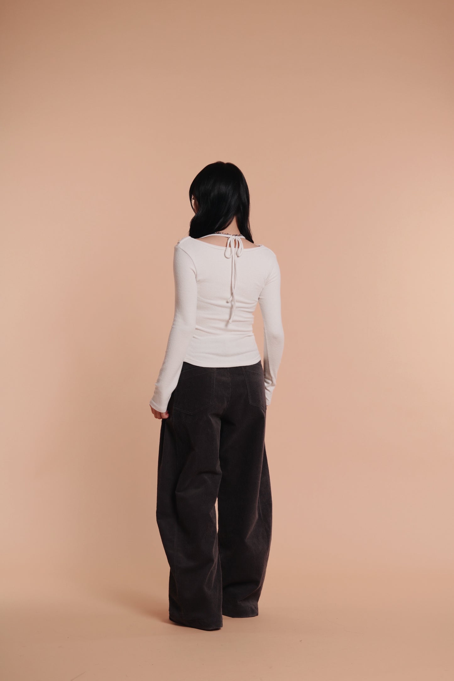 Marie Corduroy Pants (Charcoal)