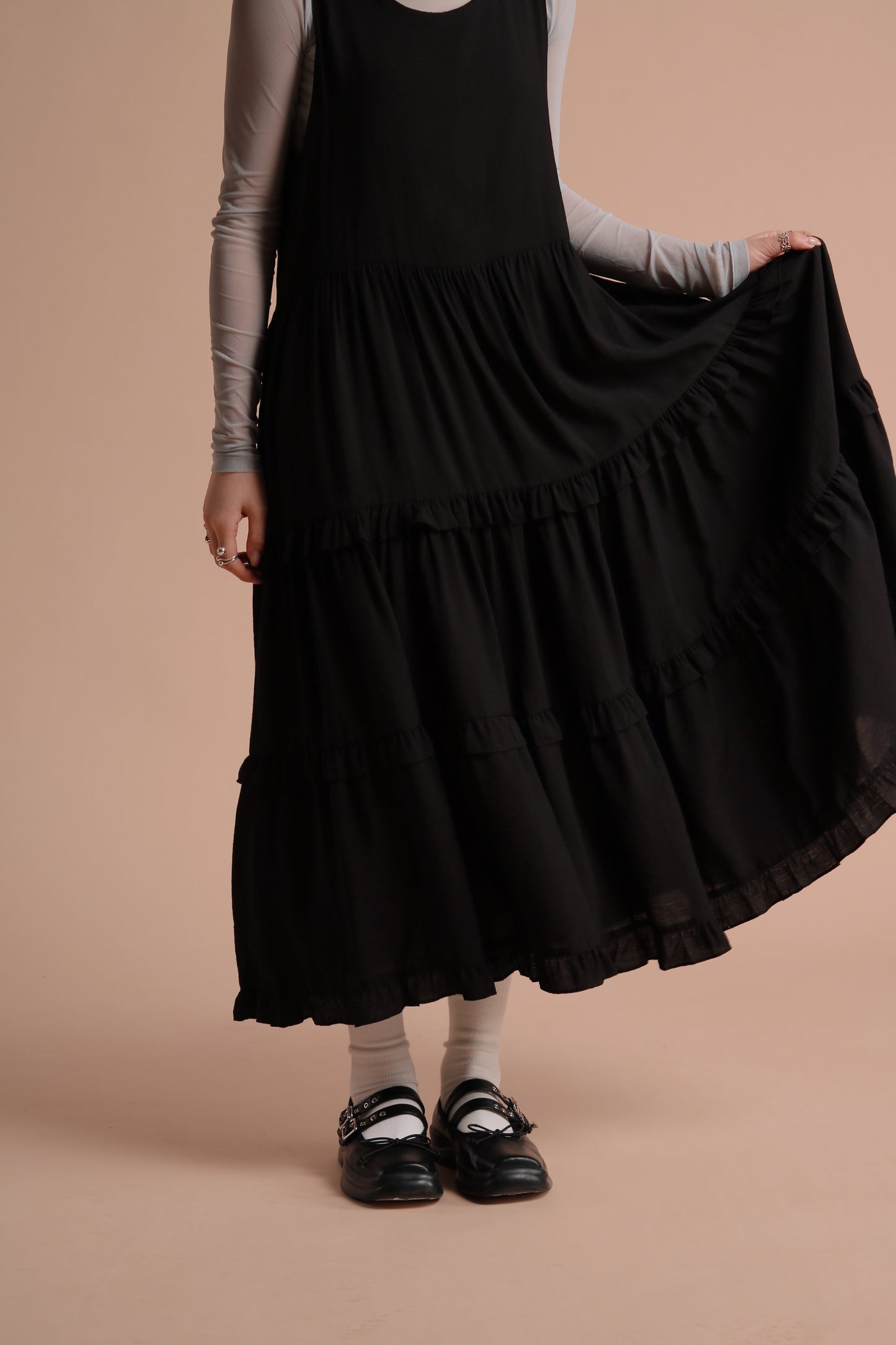 Alva Ruffle Dress (Black)