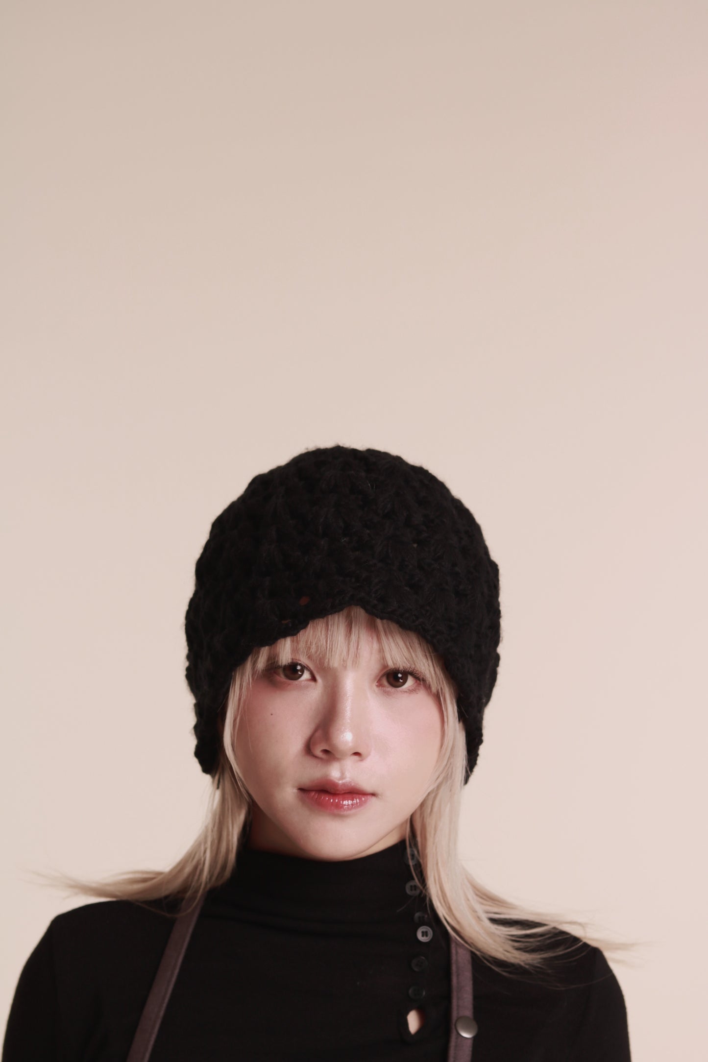Knit Bucket Hat (Black)