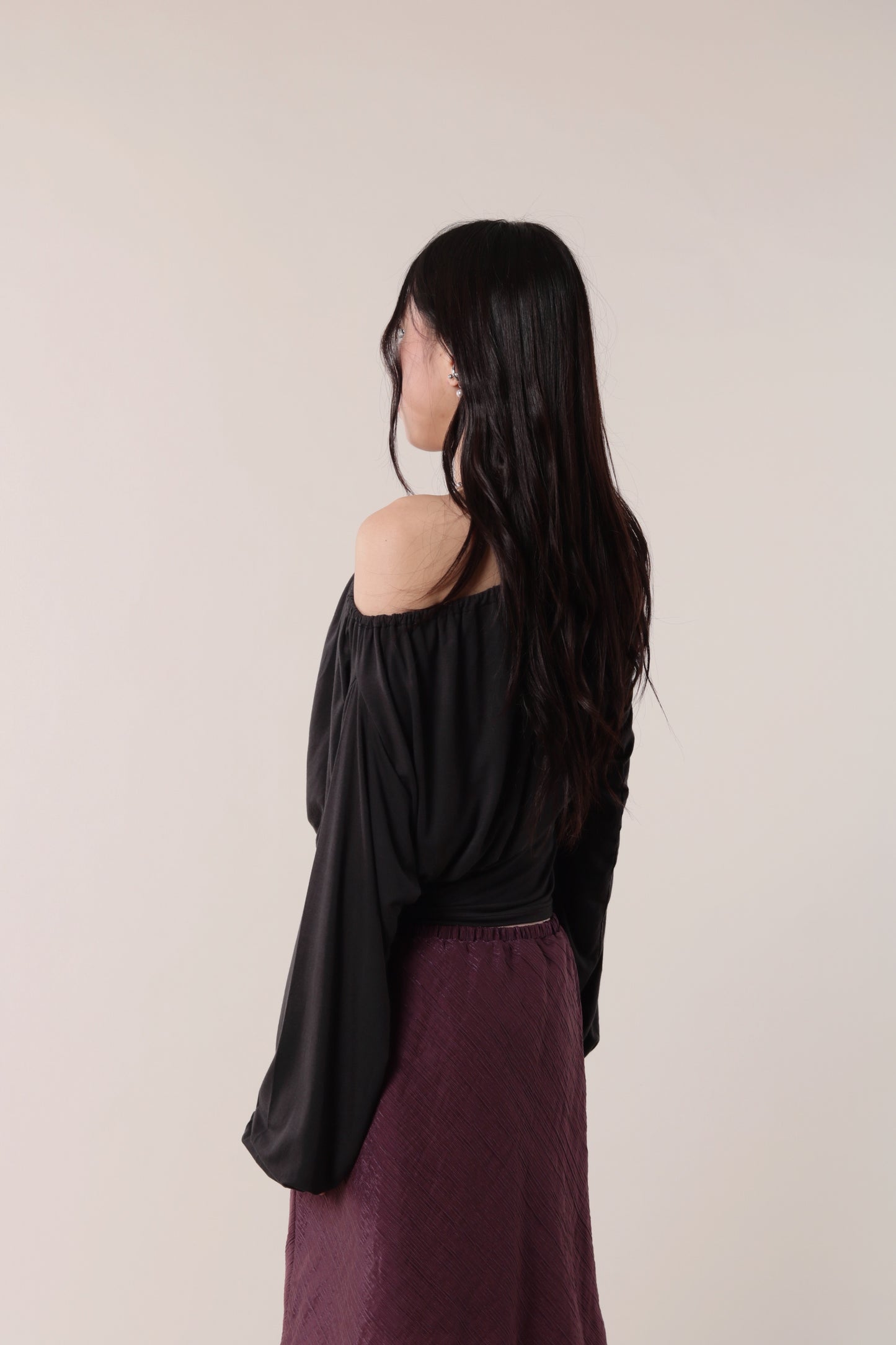 Luna Gathered Top (Black)