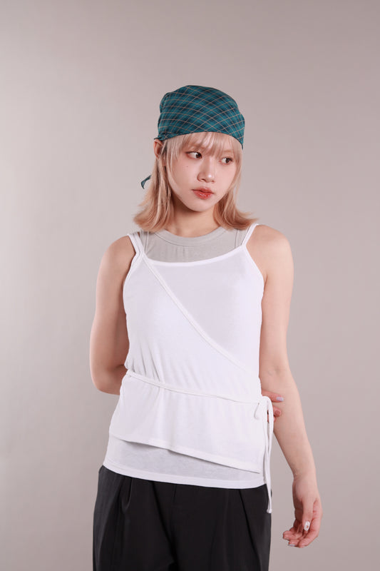 Layered Wrap Tank (White)