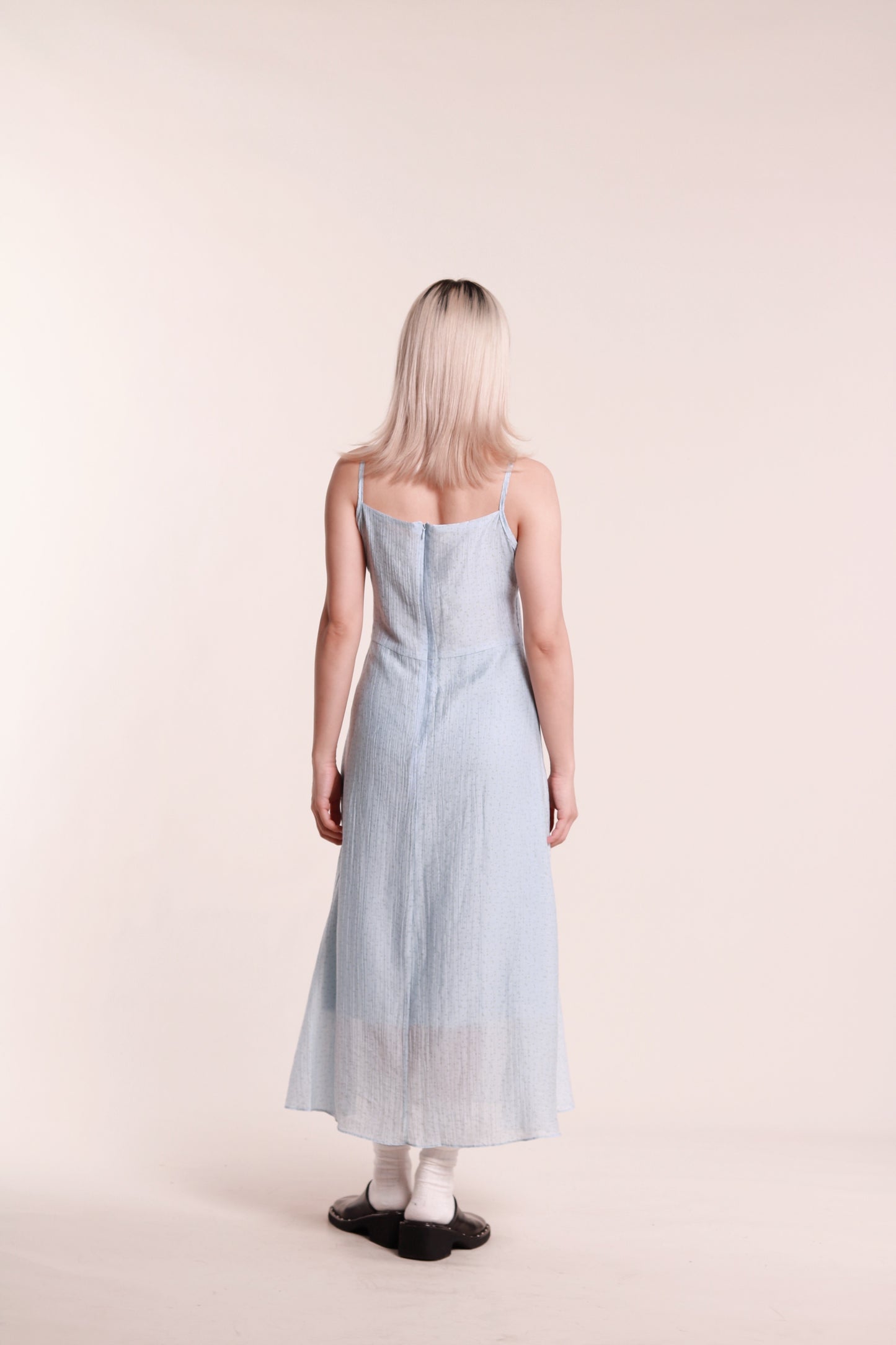 Floral Sleeveless Dress (Blue)