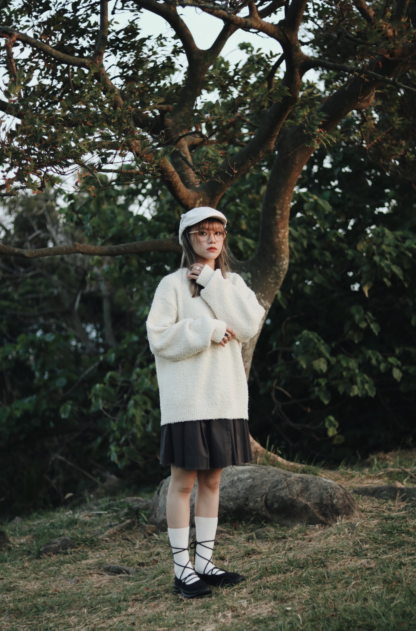 Oversized Knit Top (Butter)