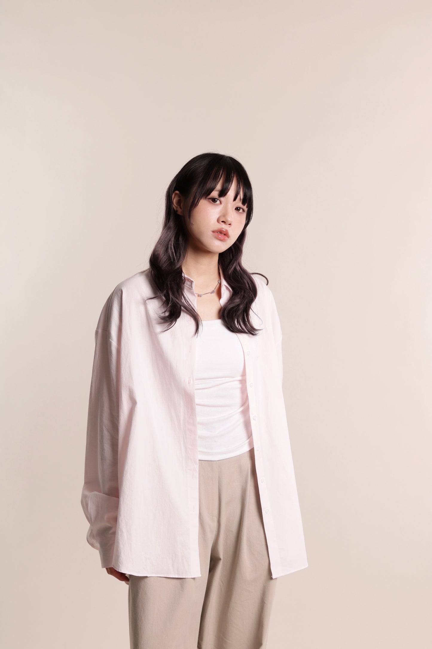 Oversized Boyfriend Shirt (Pink)