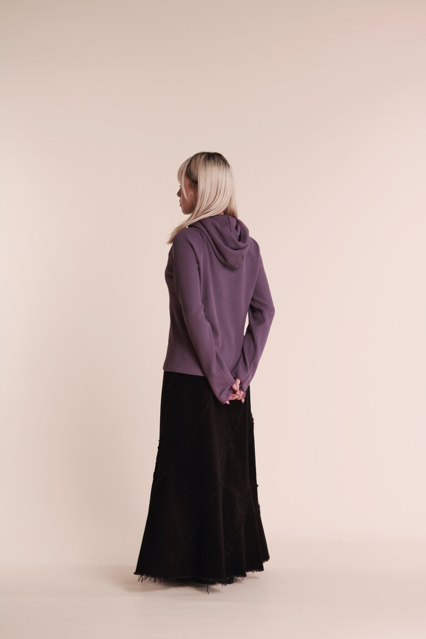 Frayed Mermaid Skirt (Black)