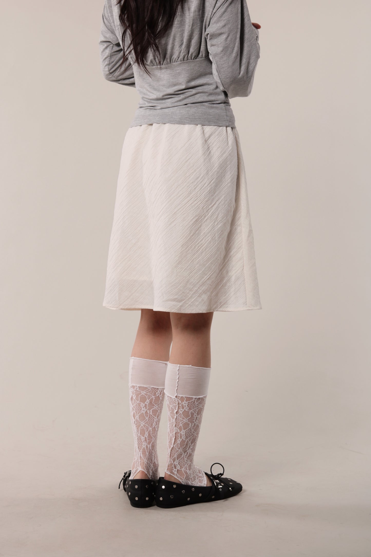 Textured Skirt (Ivory)