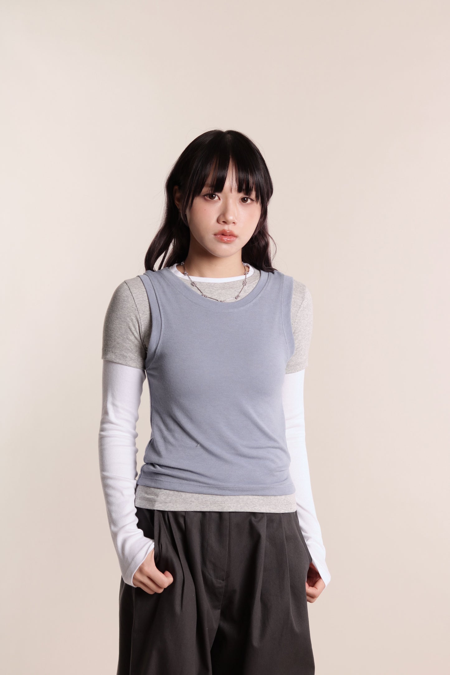 Aria Layered Top (Sky)