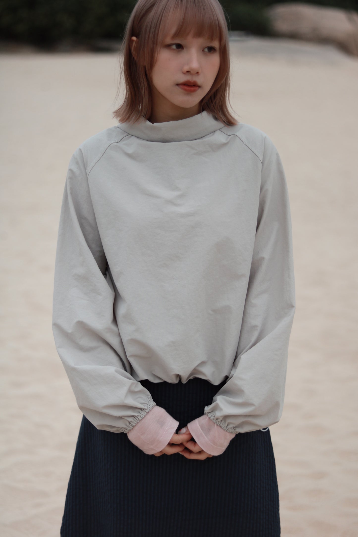 Funnel Neck Top (Grey)