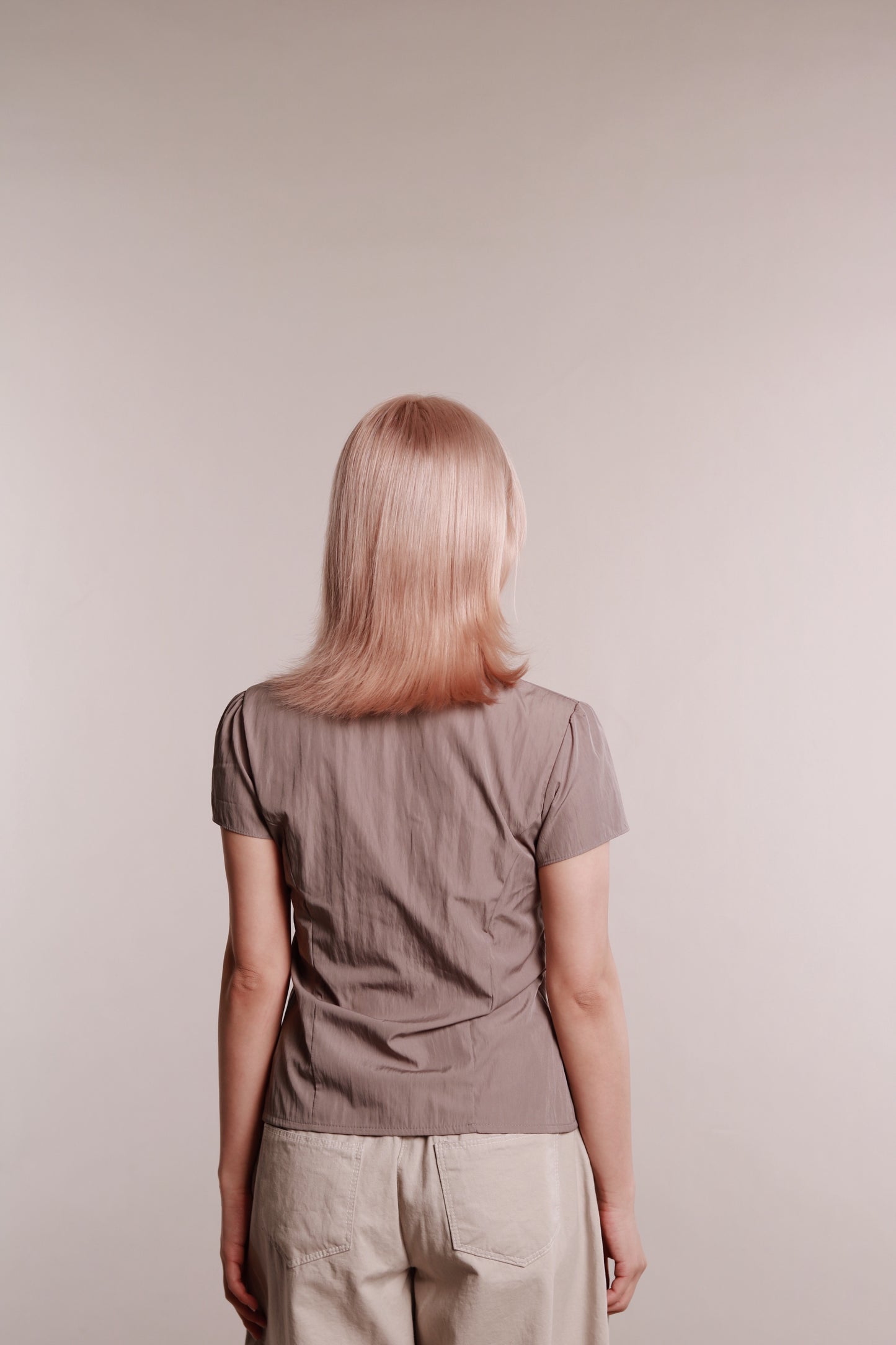 Gentle Pleat Shirt (Grey)