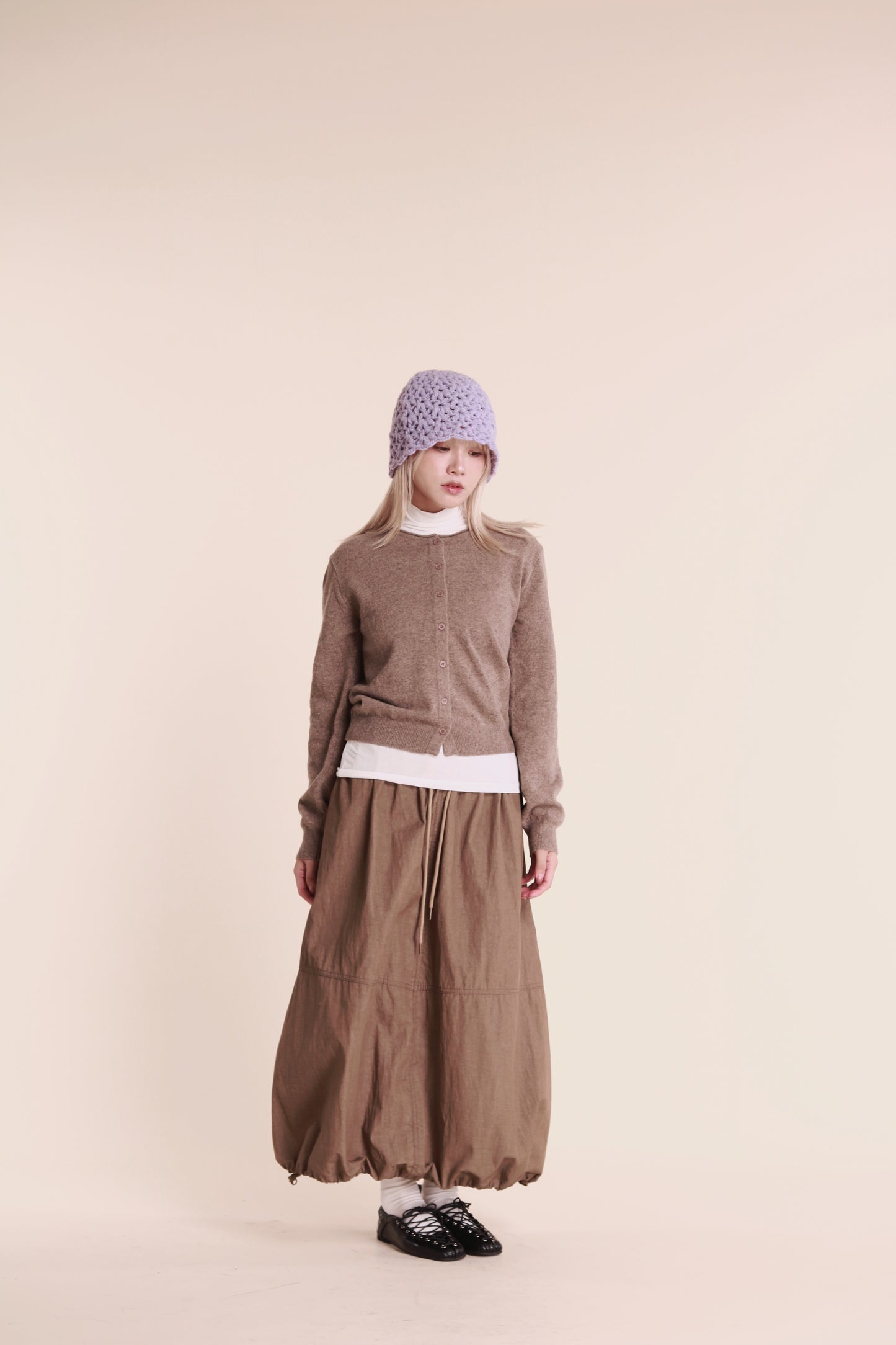 Winter Bubble Cloud Skirt (Beige)