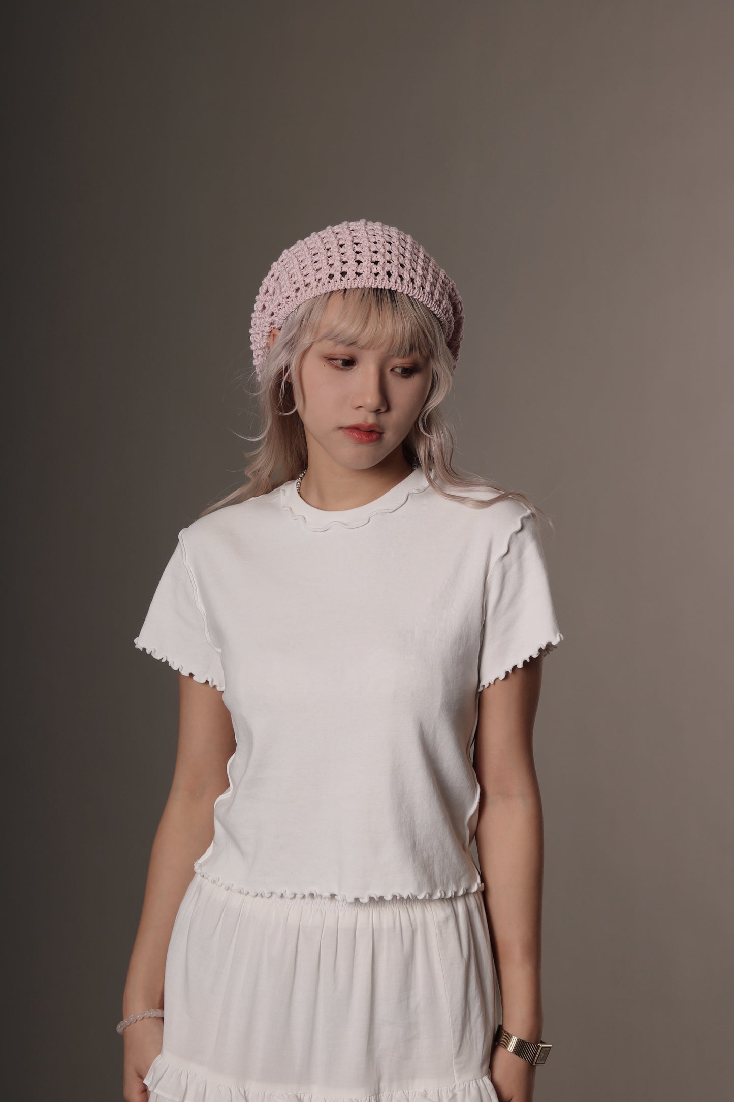 Daily Knit Beret (Black/Blue/Pink/Purple/White)