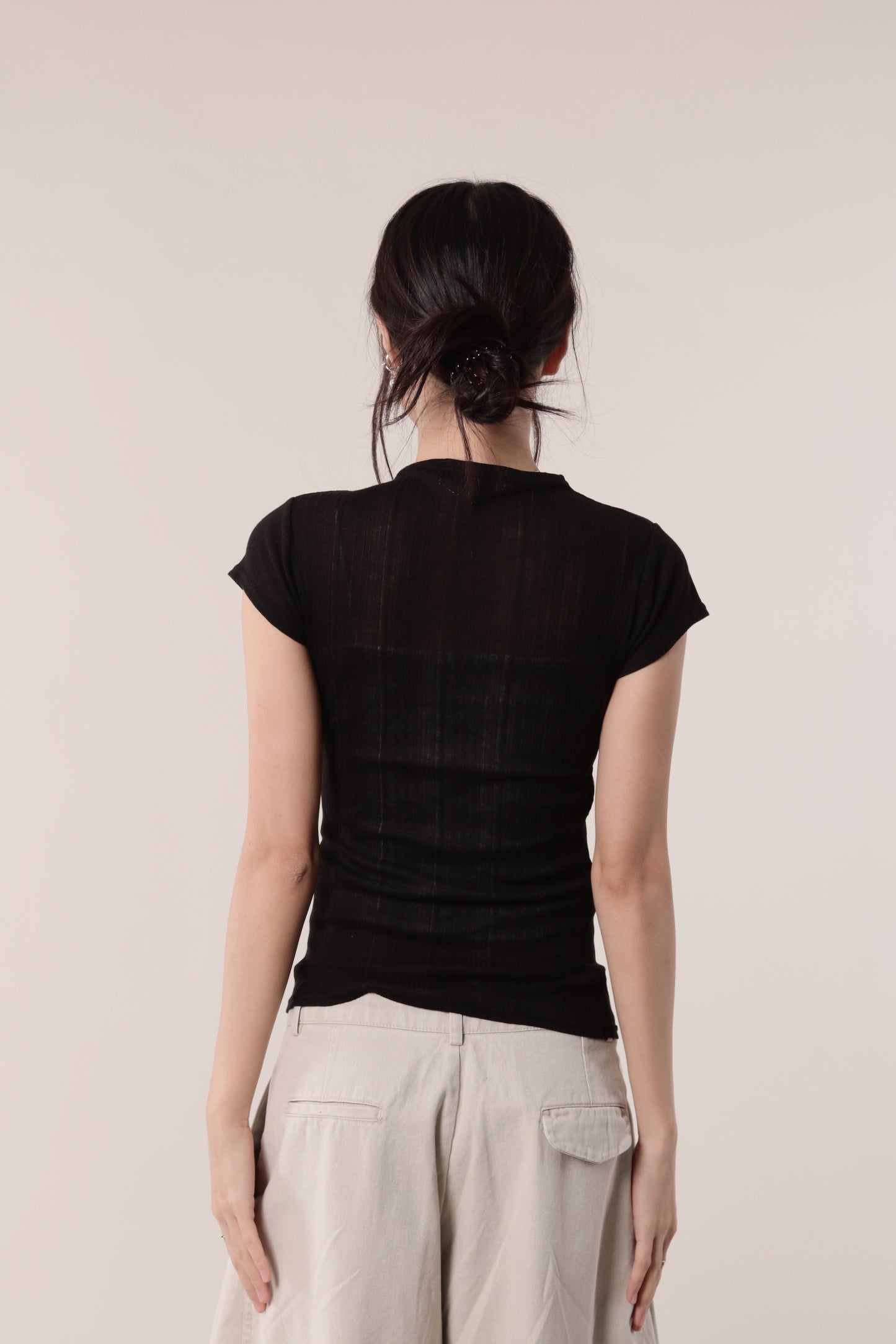 Sep Gathered Tee (Black)