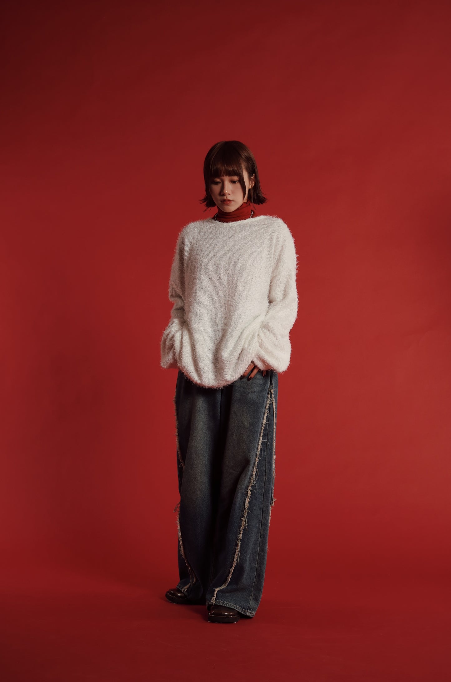 Fluffy Oversize Top (White)