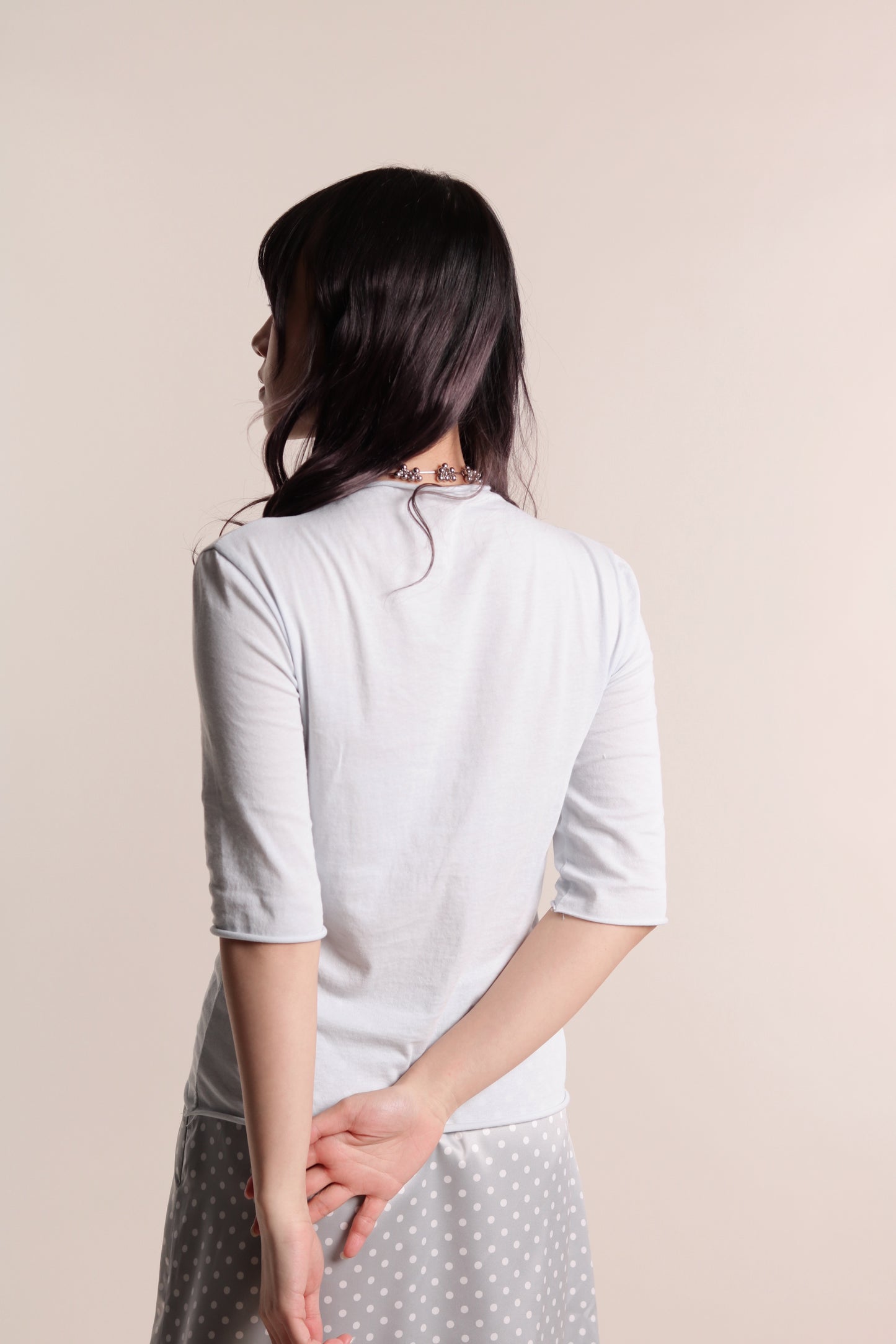 Pure Mock Neck Top (Baby Blue)