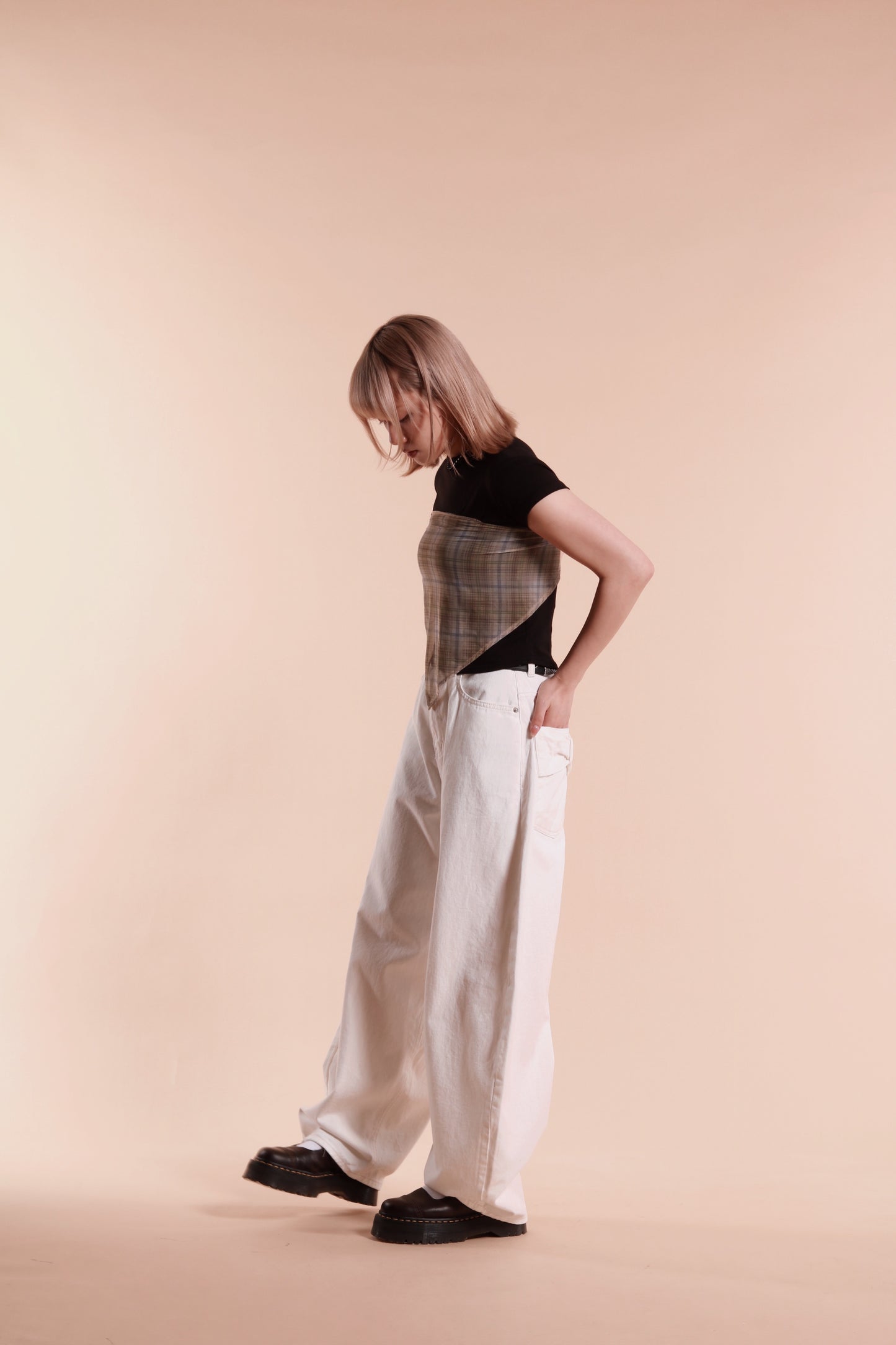 Ribbon Jeans (White)