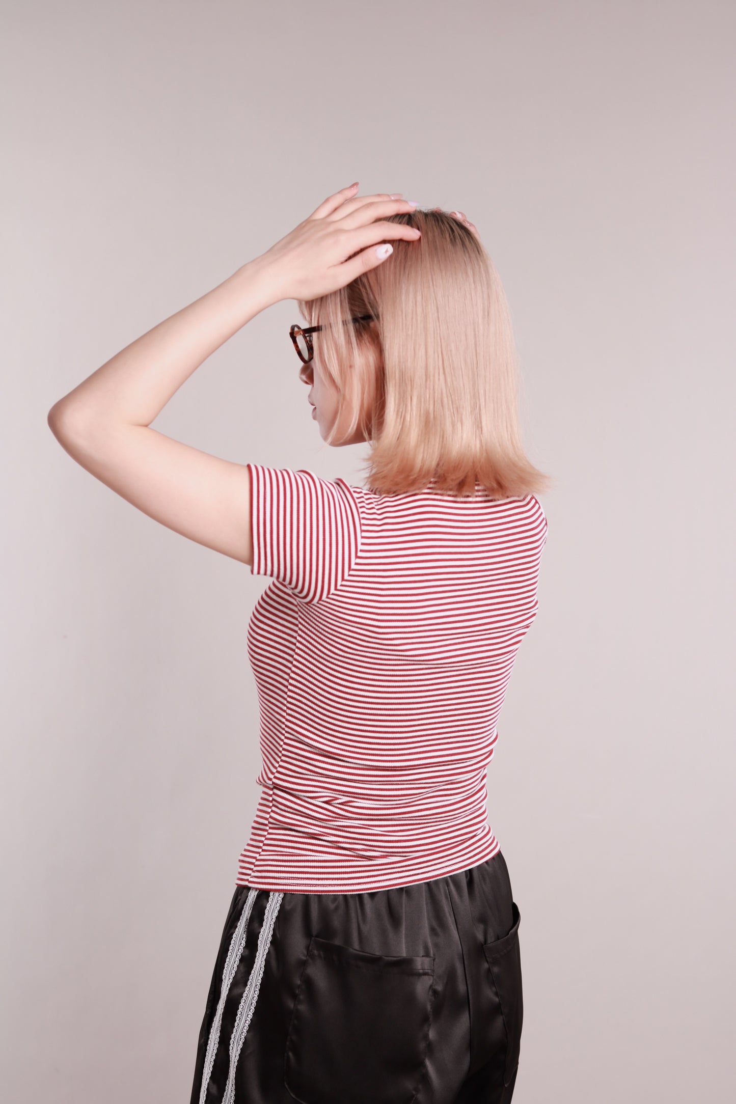 Basic Striped Tee (Red)