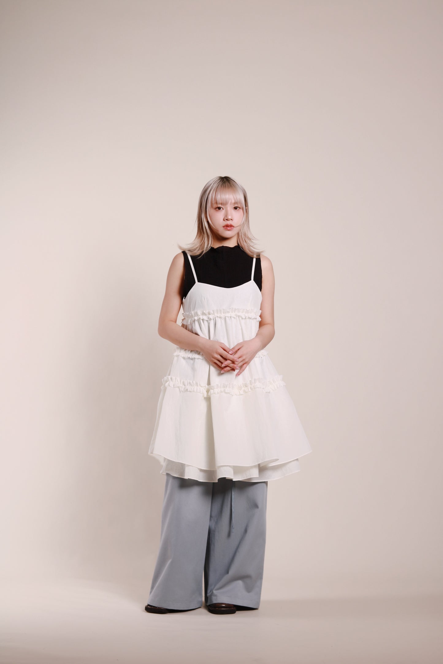 Doll Ruffle Dress (Ivory)