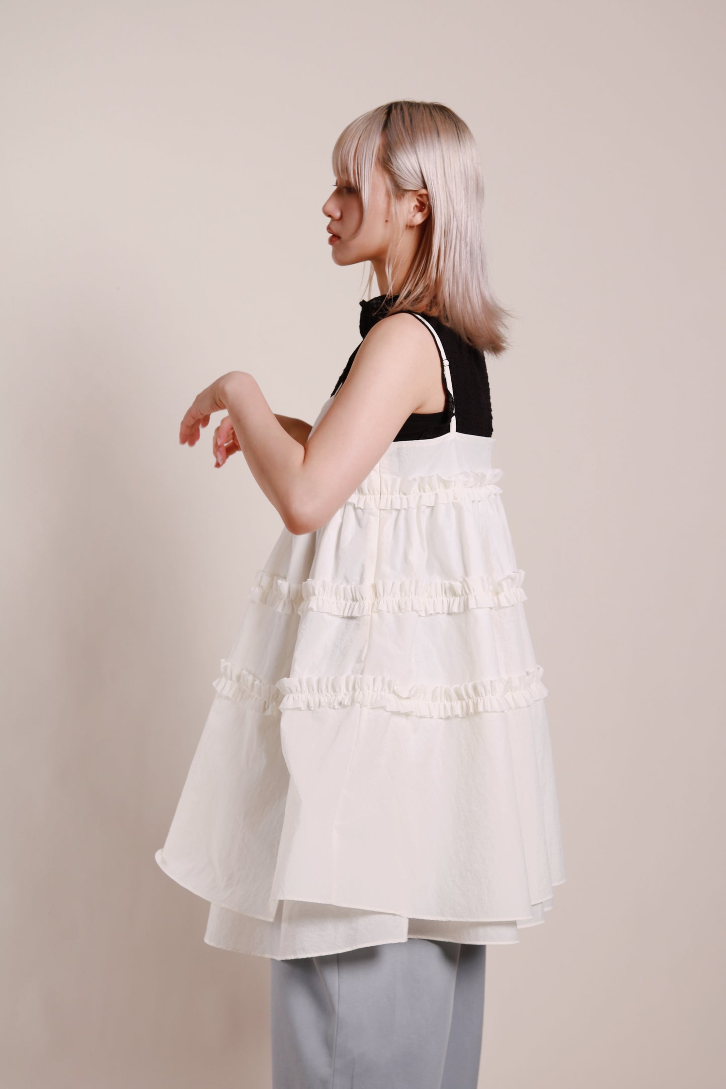Doll Ruffle Dress (Ivory)