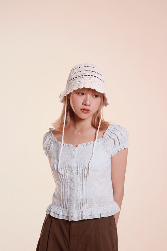 Flower Blouse (Baby Blue)