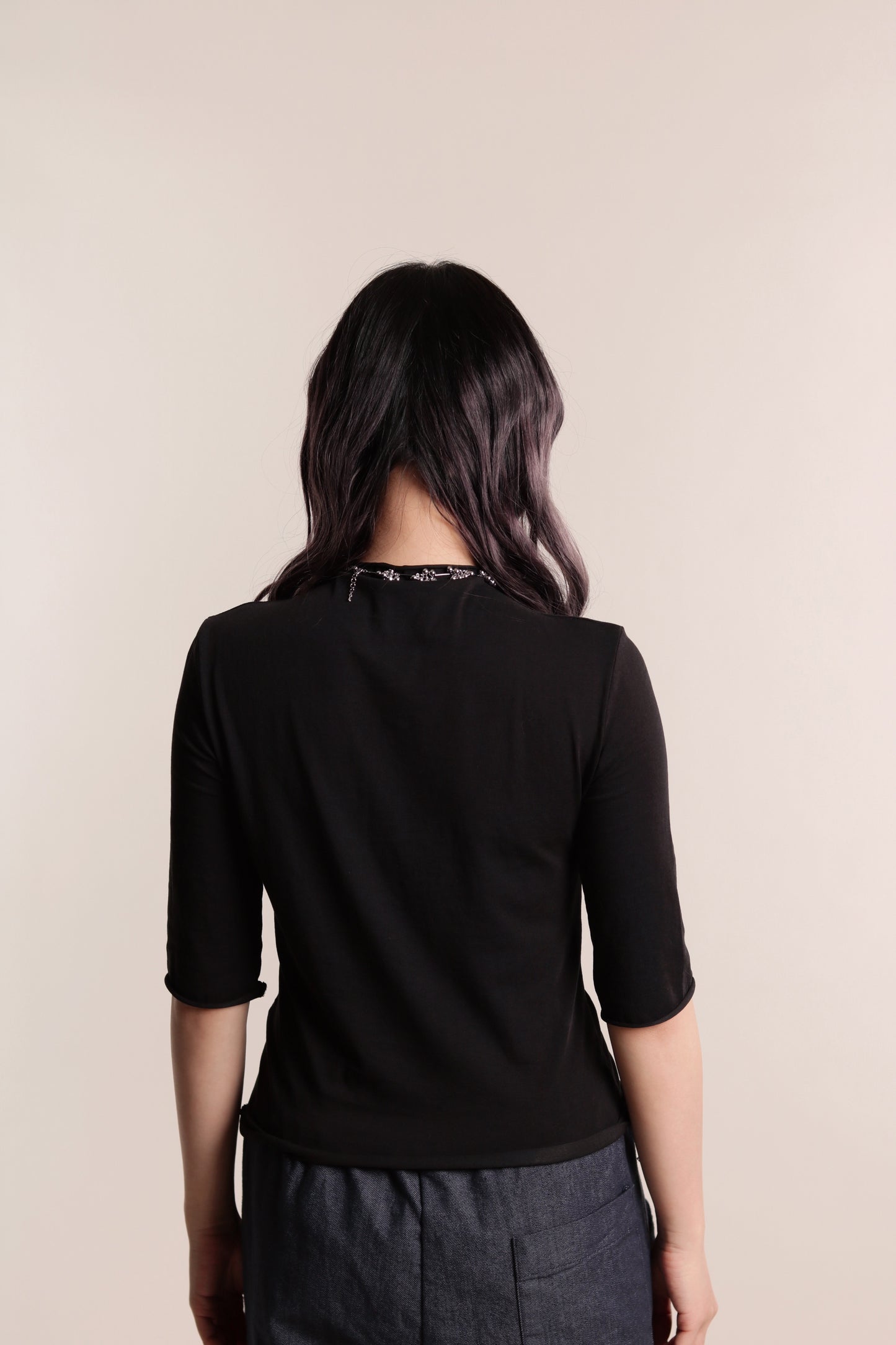 Pure Mock Neck Top (Black)