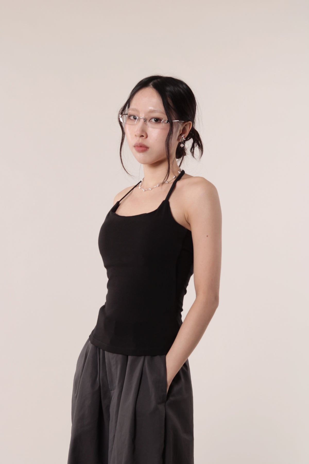 Halter Bra Top (Black)
