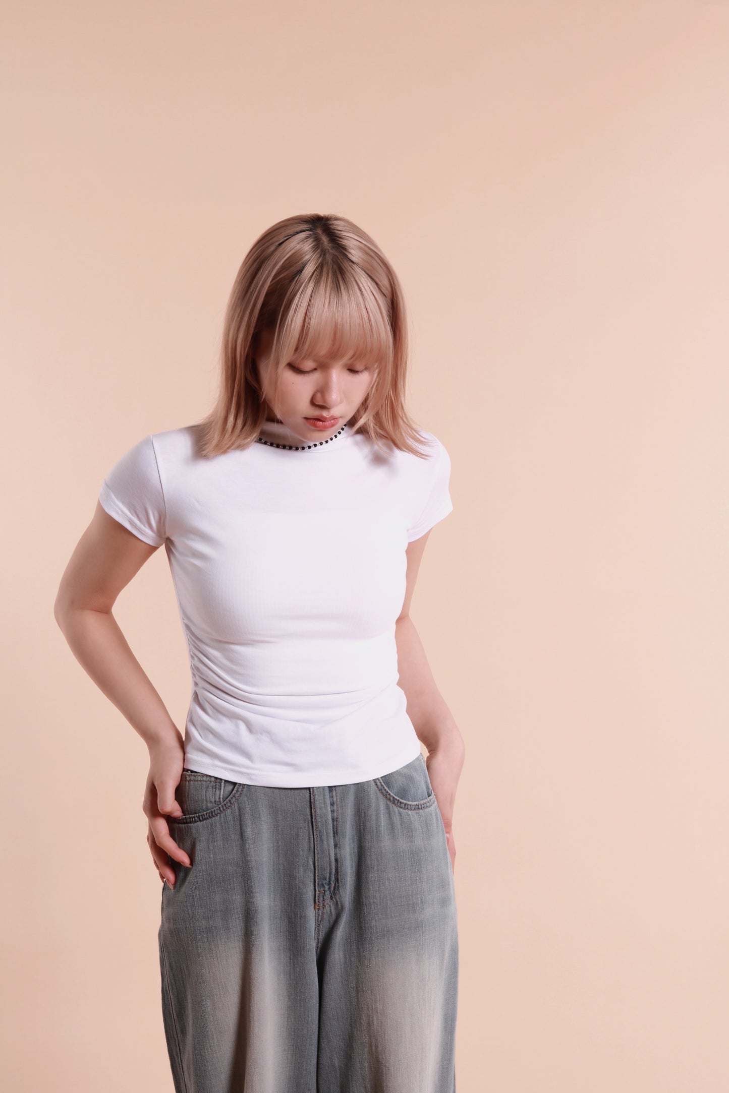 Gathered Tee (White)