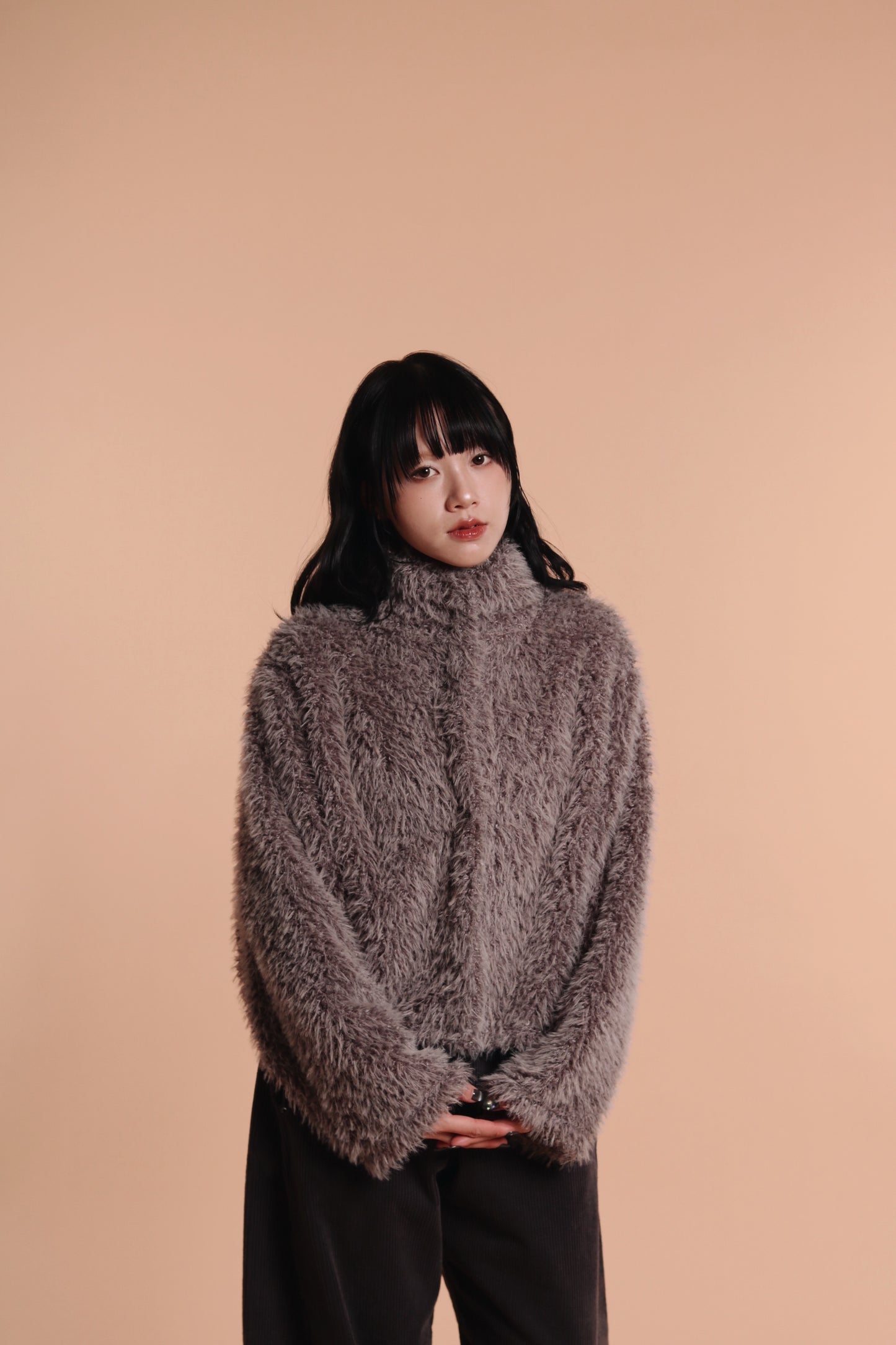 Fluffy Cardigan (Grey)