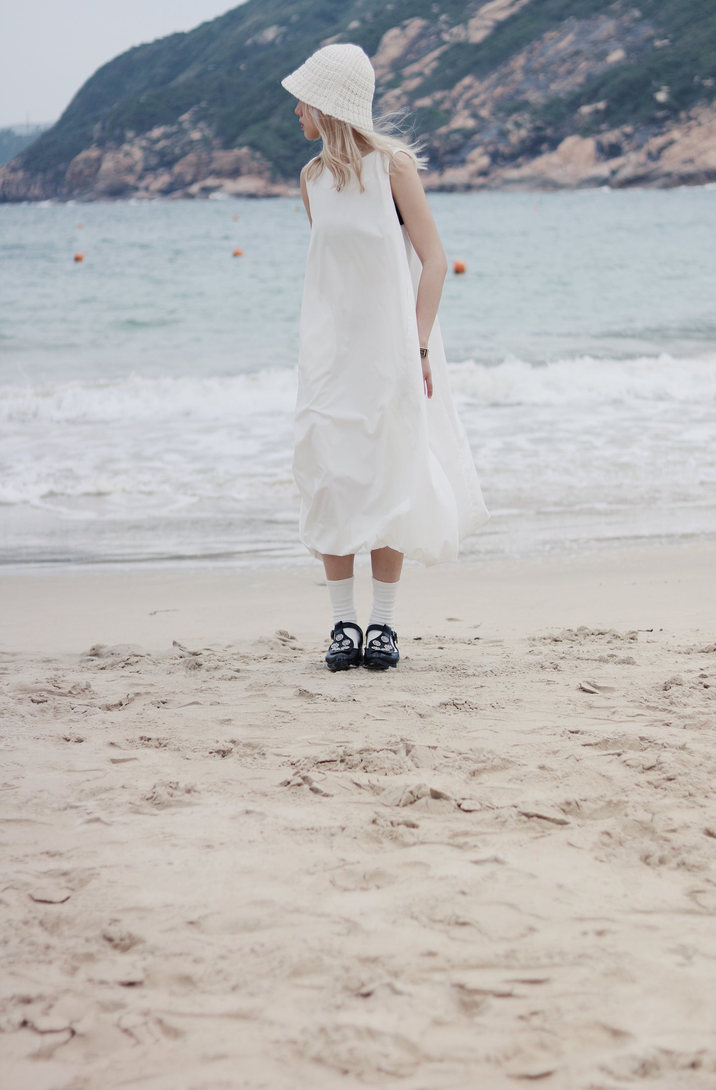 Bubble Cloud Dress (White)