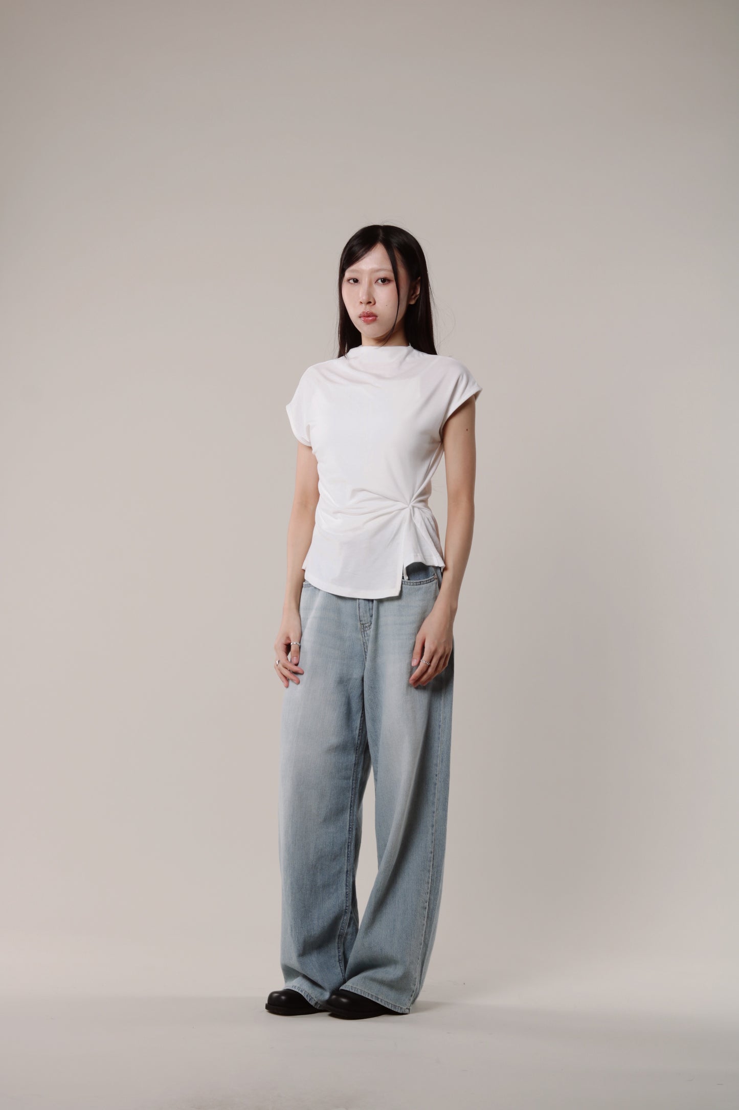 Borg Gathered Tee (Ivory)