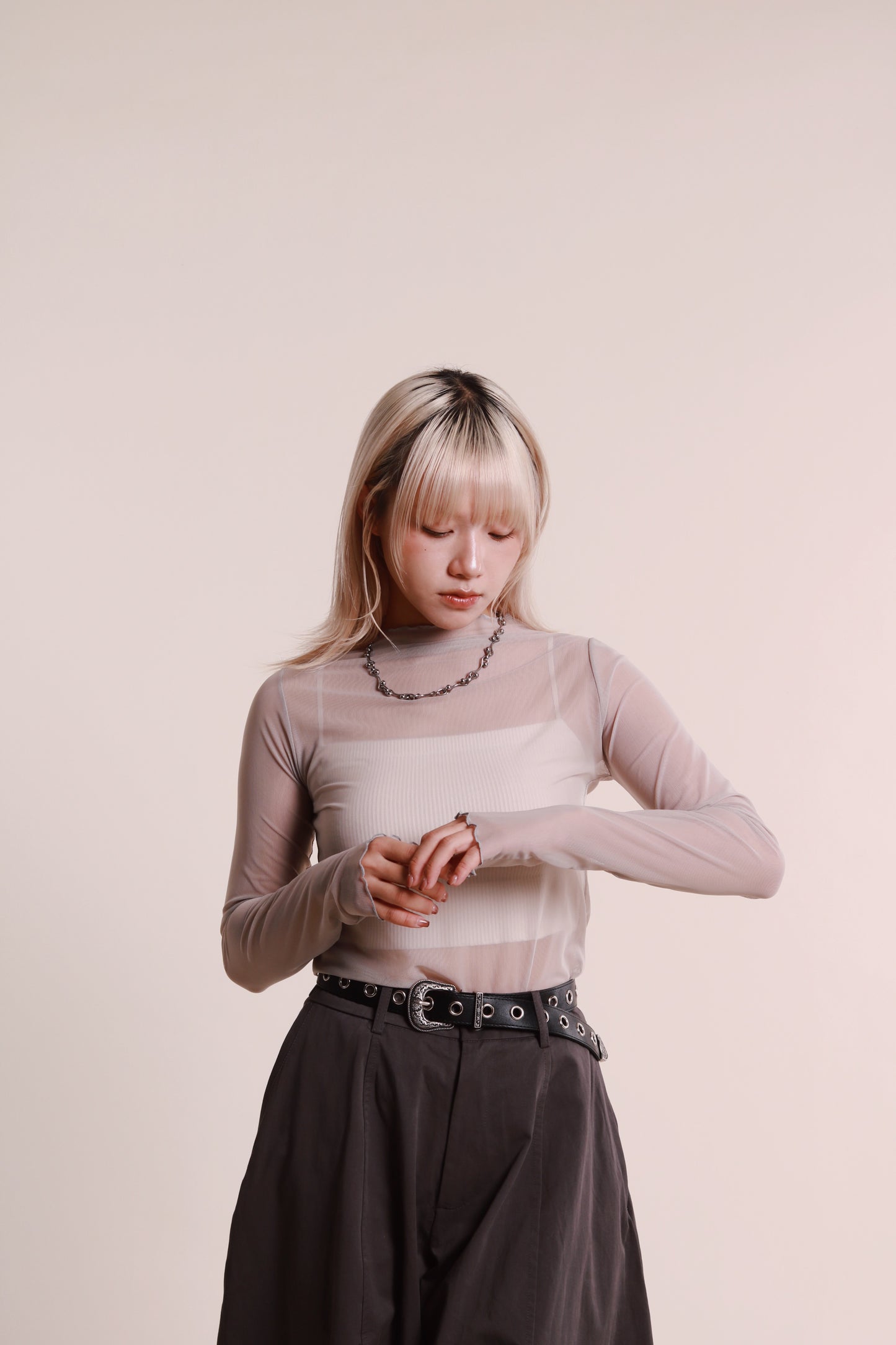 Daily See Through Top (Grey)