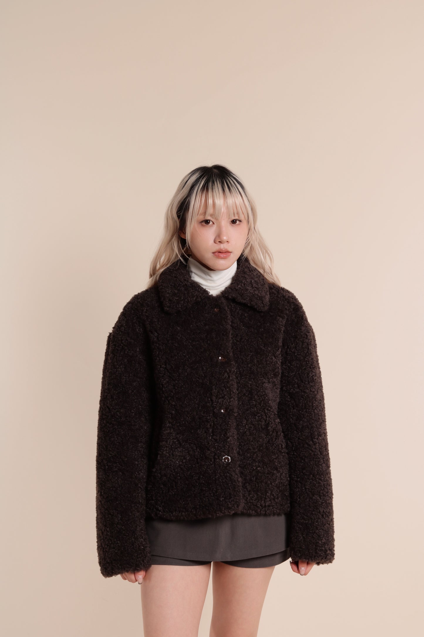 Belted Pants Skirt (Charcoal)