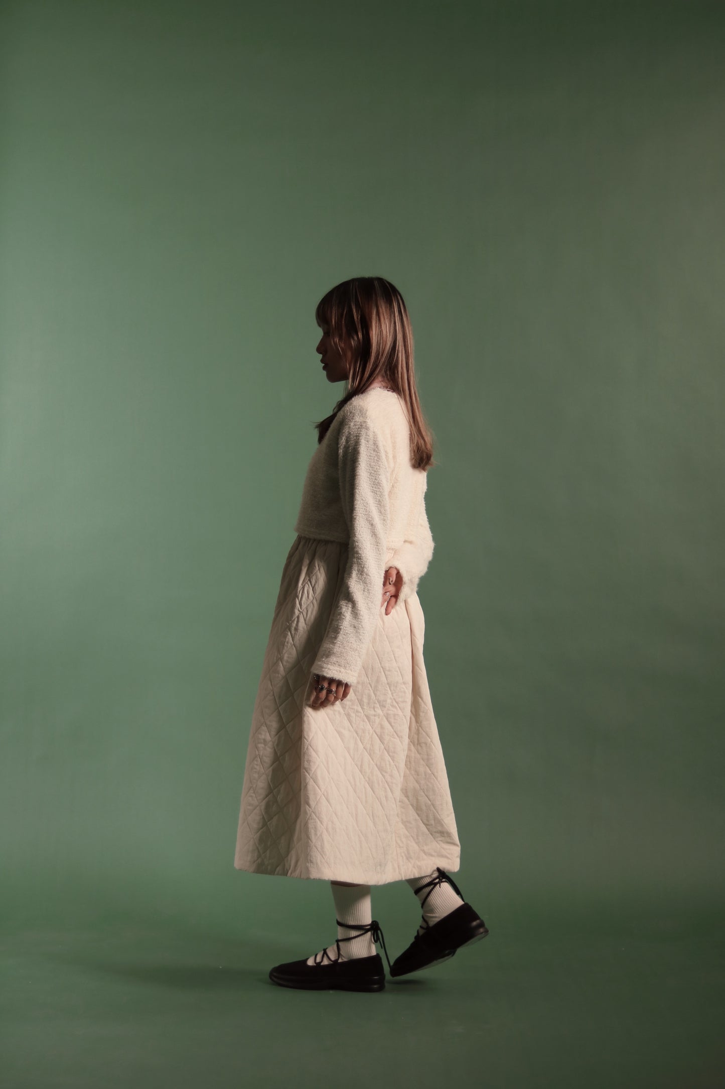 Doll Padded Dress (Ivory)