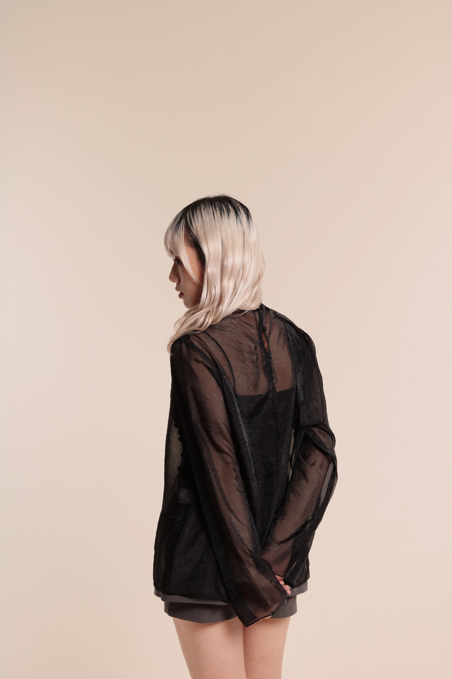 Doll See Through Blouse (Black)