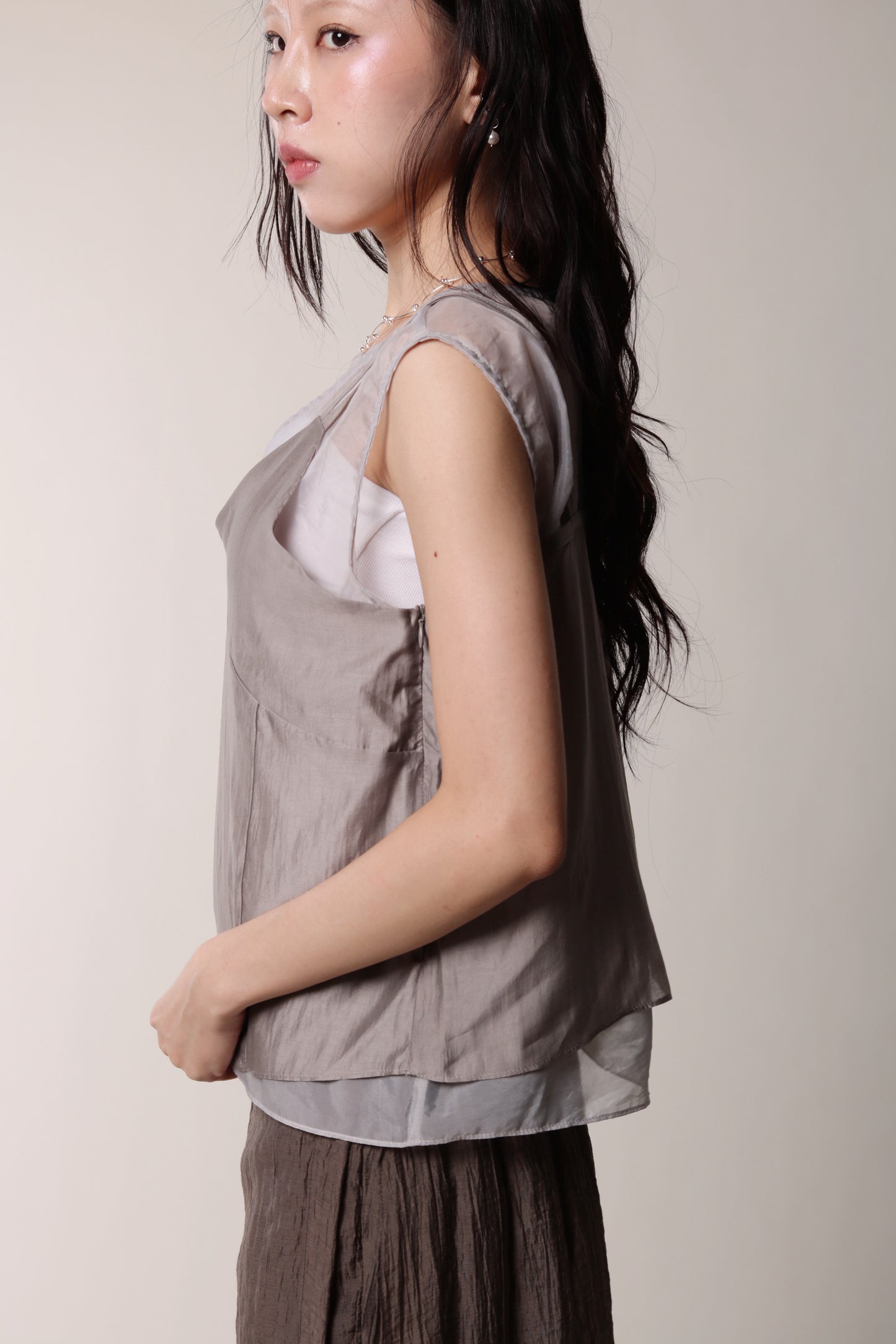 Chaya Layered Top (Beige)