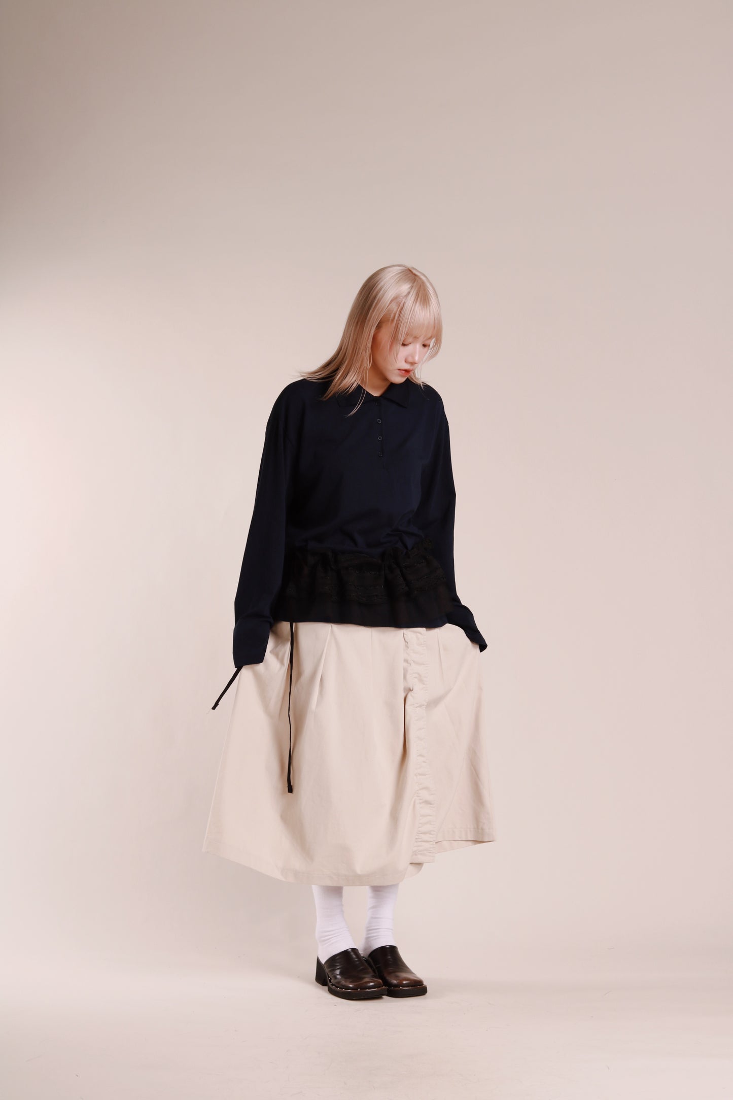 Doll Buckle Skirt (Beige)