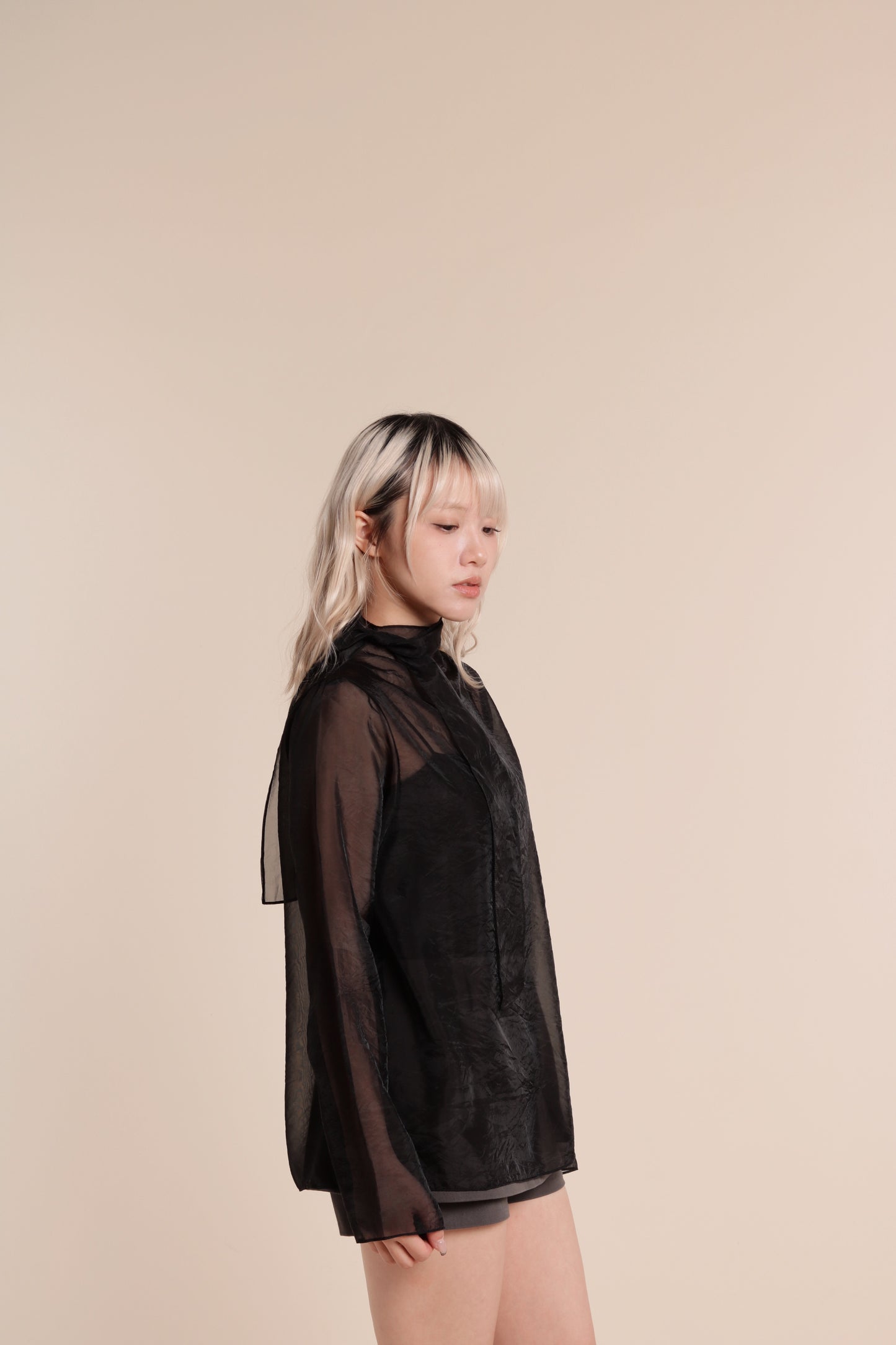 Doll See Through Blouse (Black)