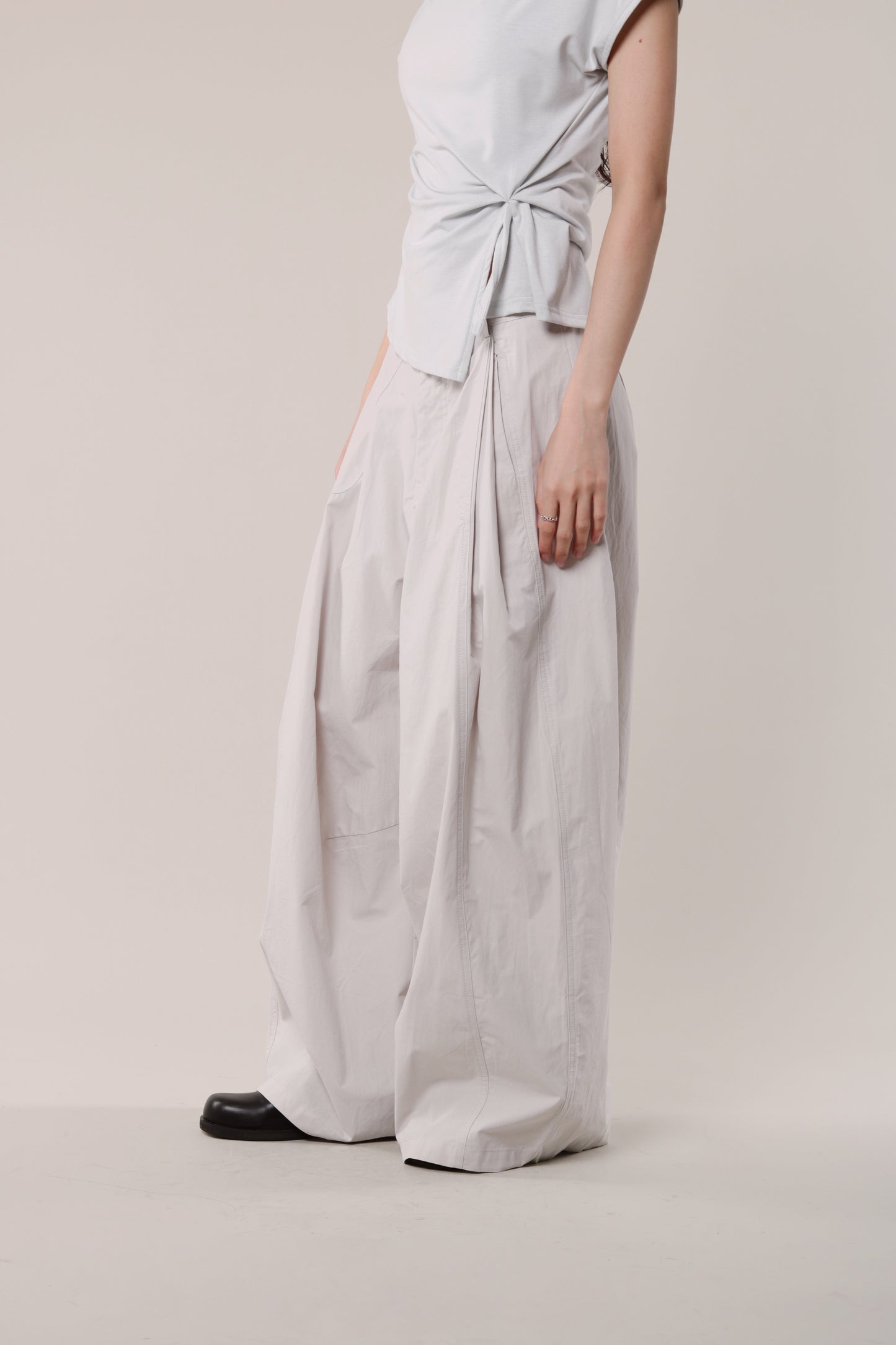 Wide Leg Pants (Light Grey)