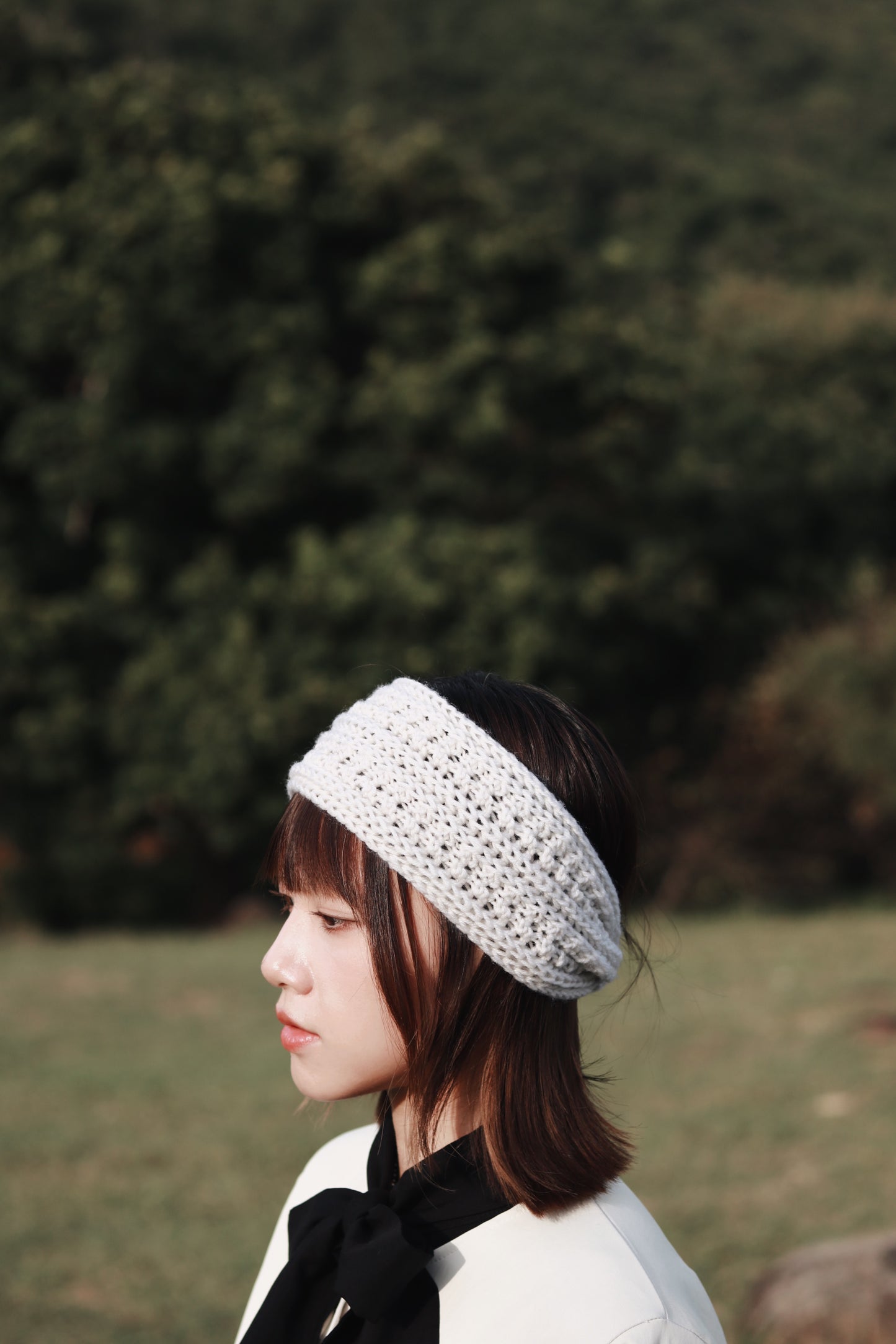 Ribbon Headband (Black/Brown/Grey/Ivory/Pink)