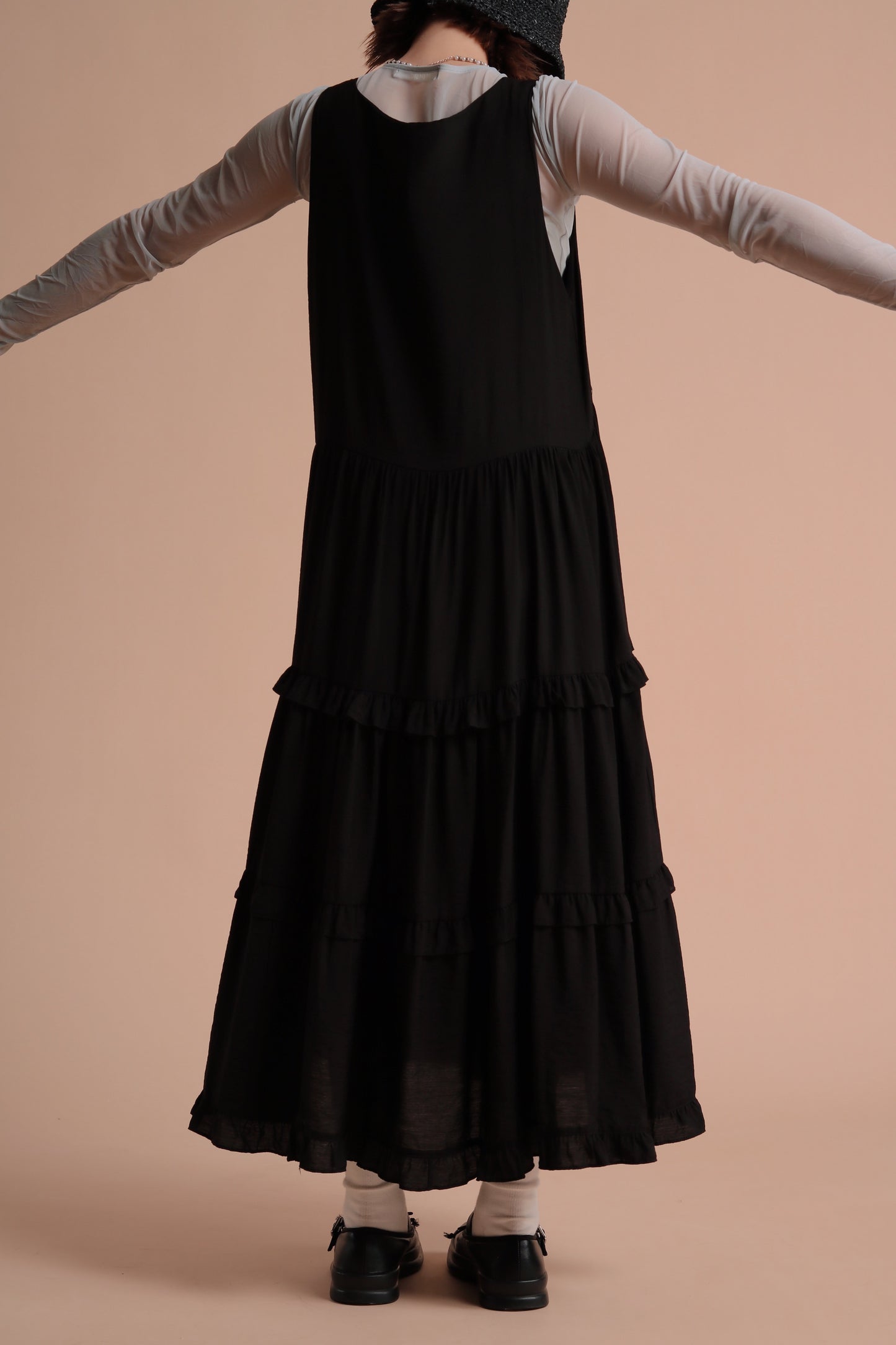 Alva Ruffle Dress (Black)