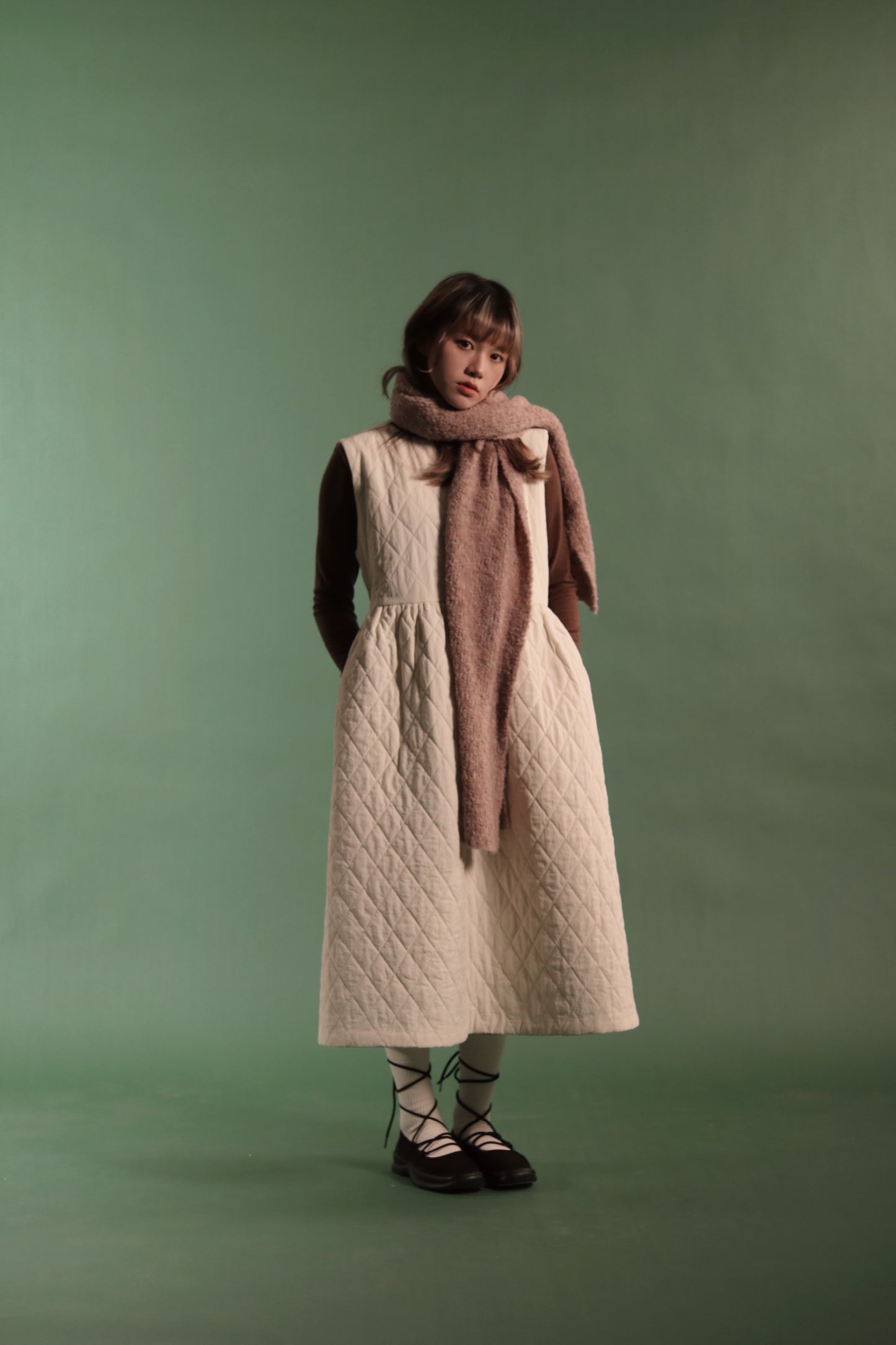 Doll Padded Dress (Ivory)