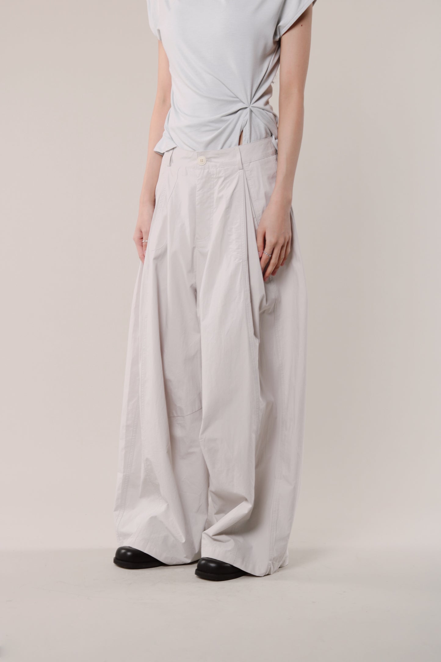 Wide Leg Pants (Light Grey)